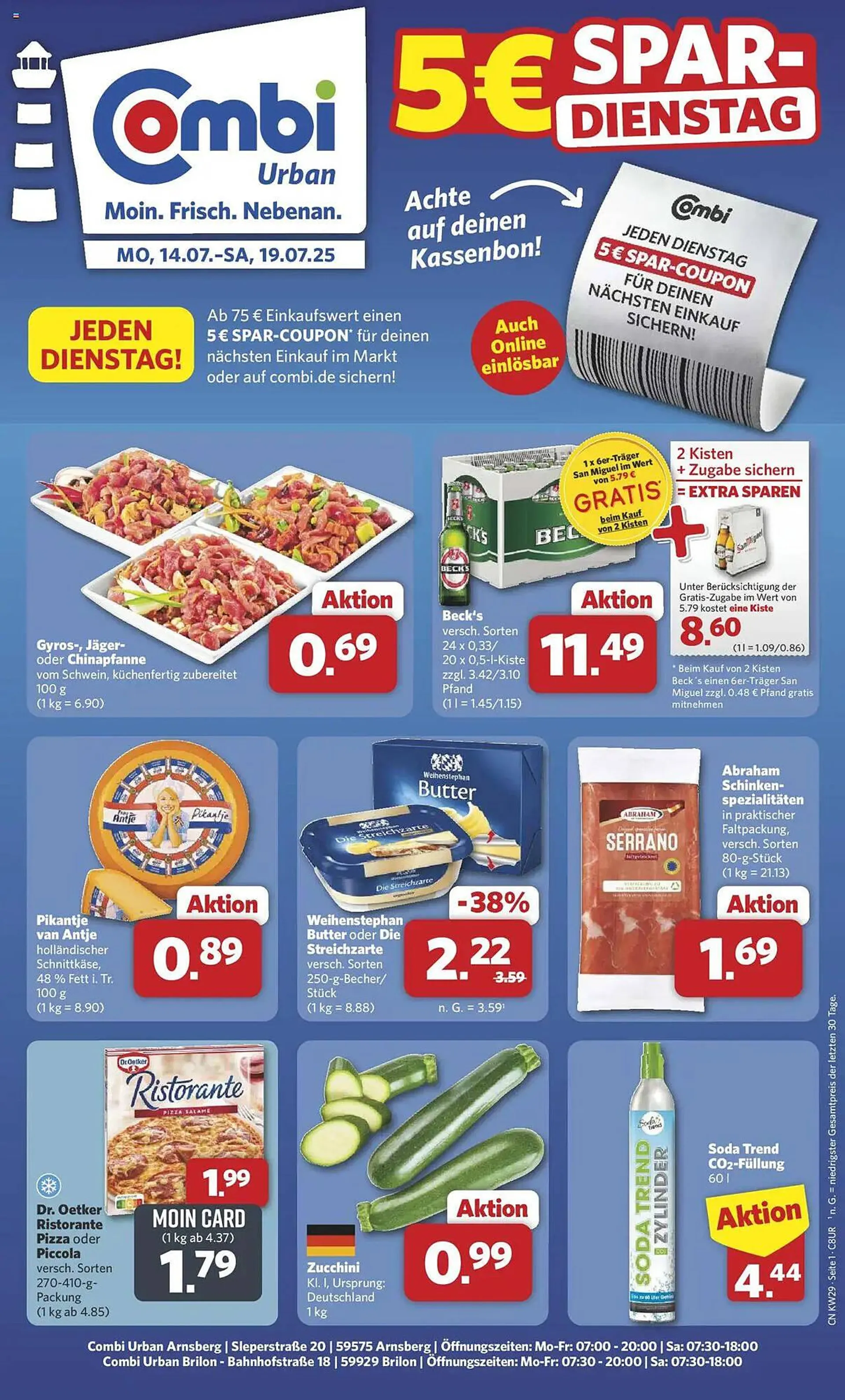 Combi Prospekt von 14. Juli bis 19. Juli 2025 - Prospekt seite 1