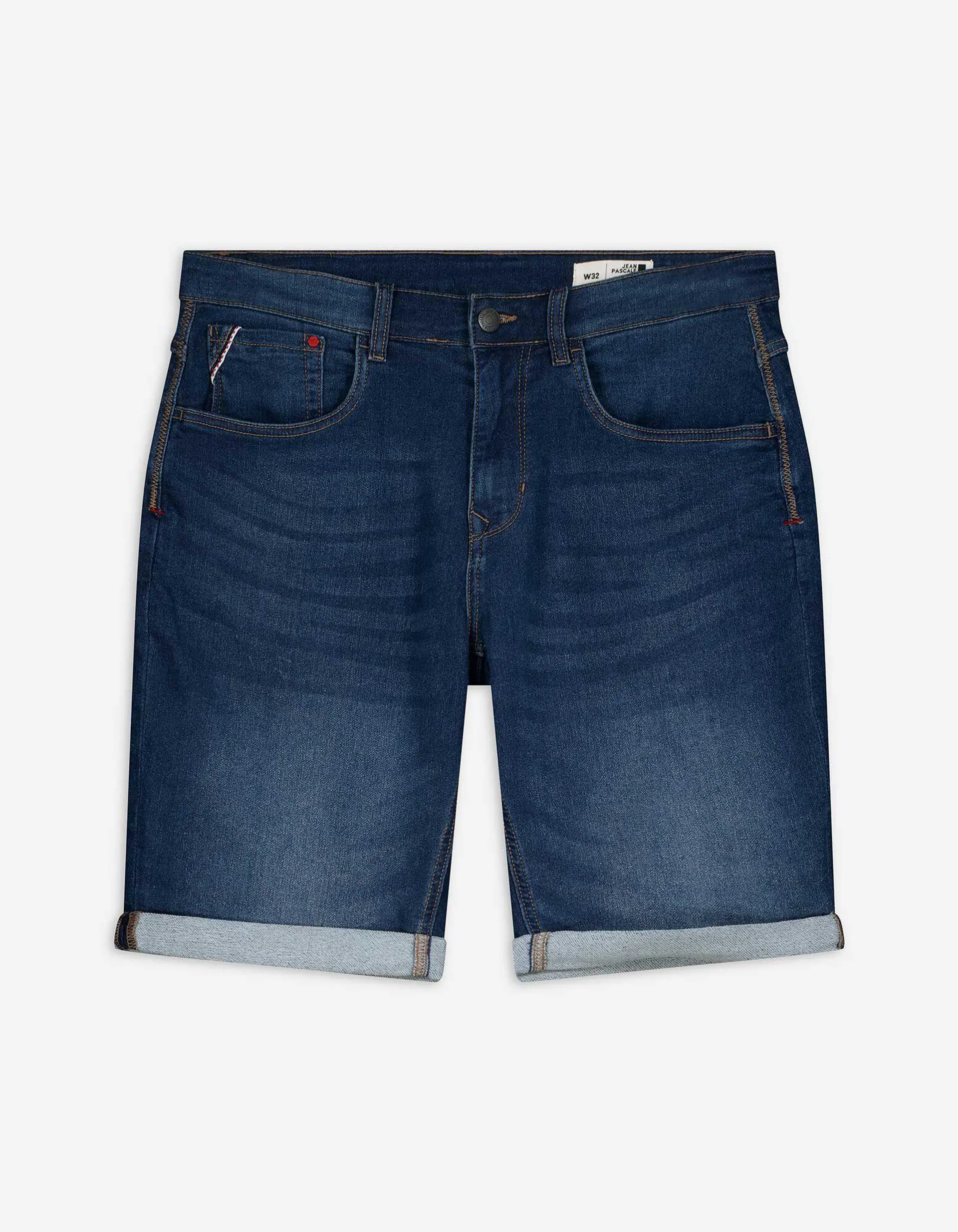 Pantaloncini di jeans - Risvolti fissi sul fondo gamba - blu scuro
