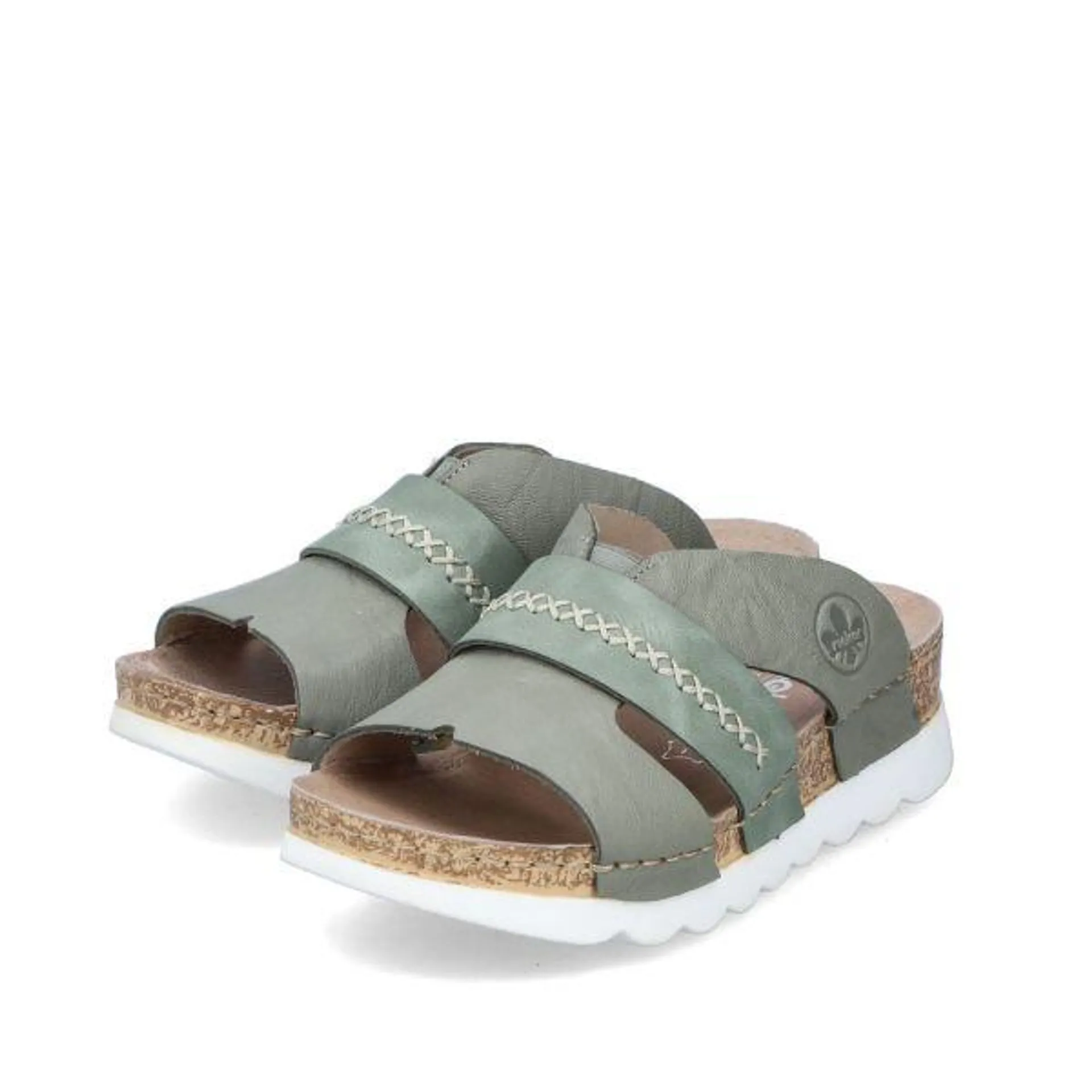 Rieker Damen-Pantolette Mint-Grün