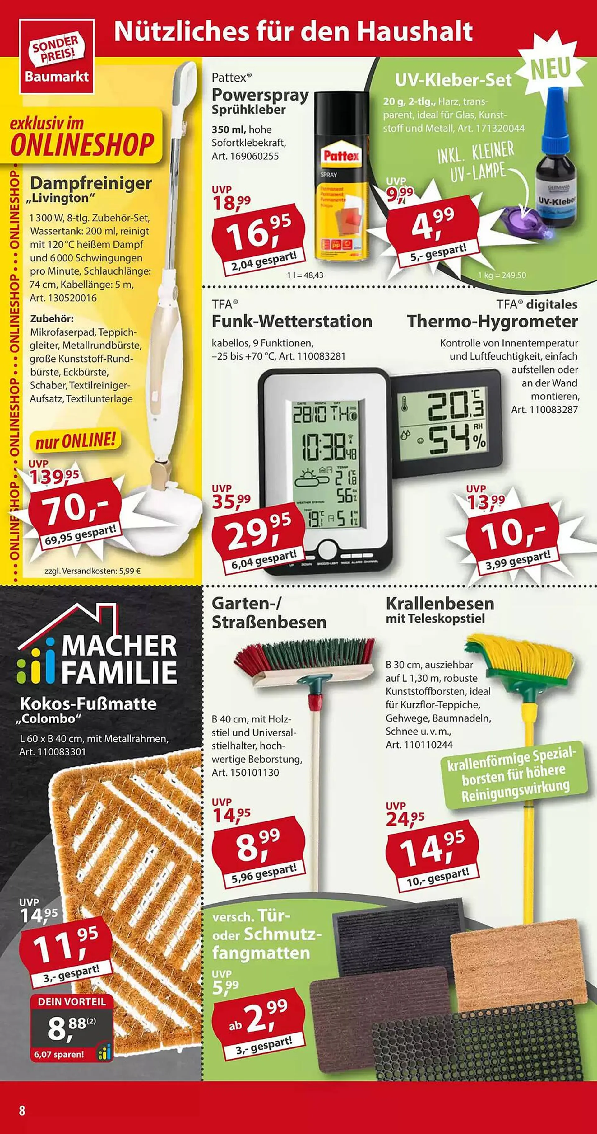 Sonderpreis Baumarkt Prospekt von 28. Dezember bis 3. Januar 2026 - Prospekt seite 8