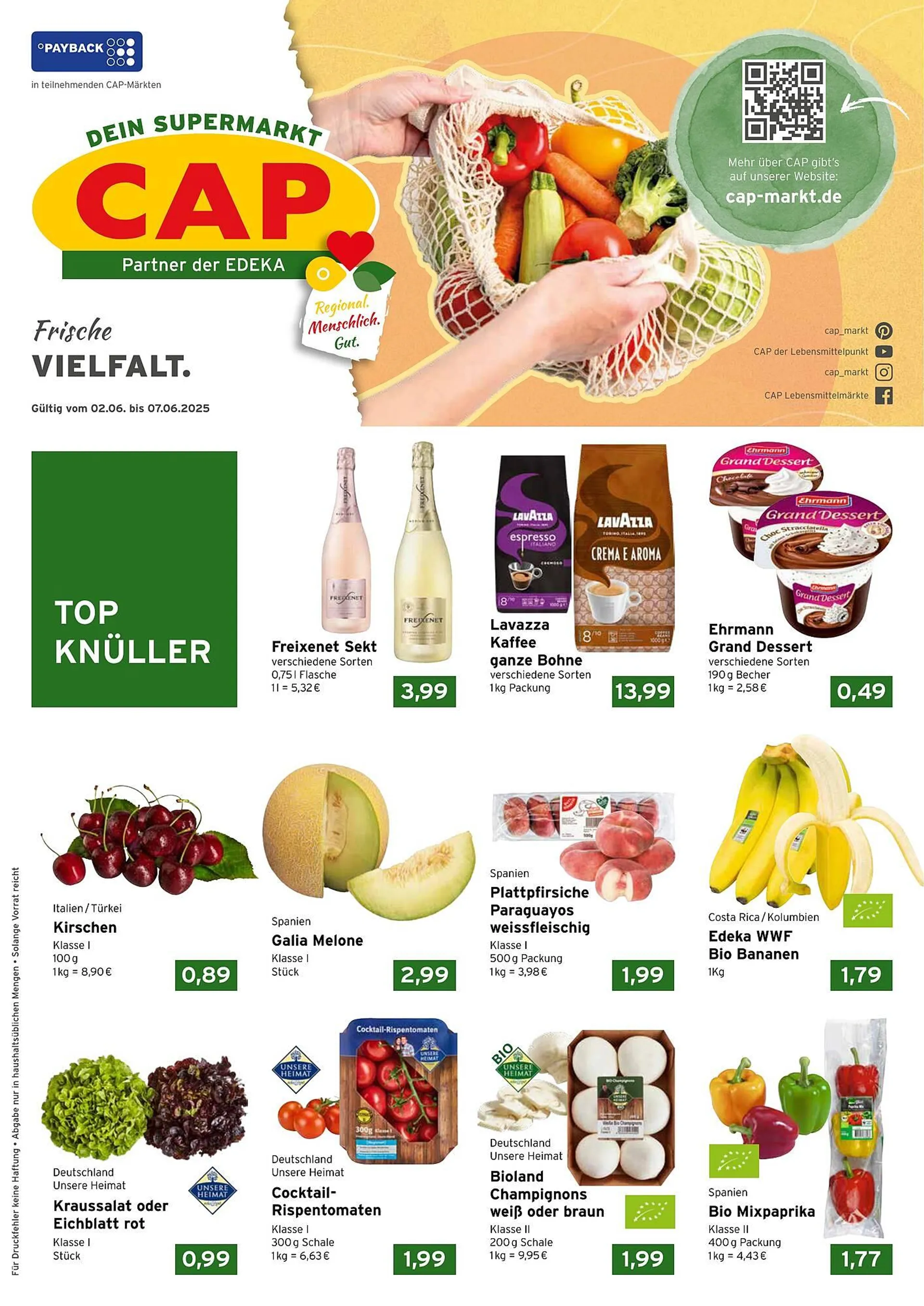 CAP Markt Prospekt von 2. Juni bis 7. Juni 2025 - Prospekt seite 1