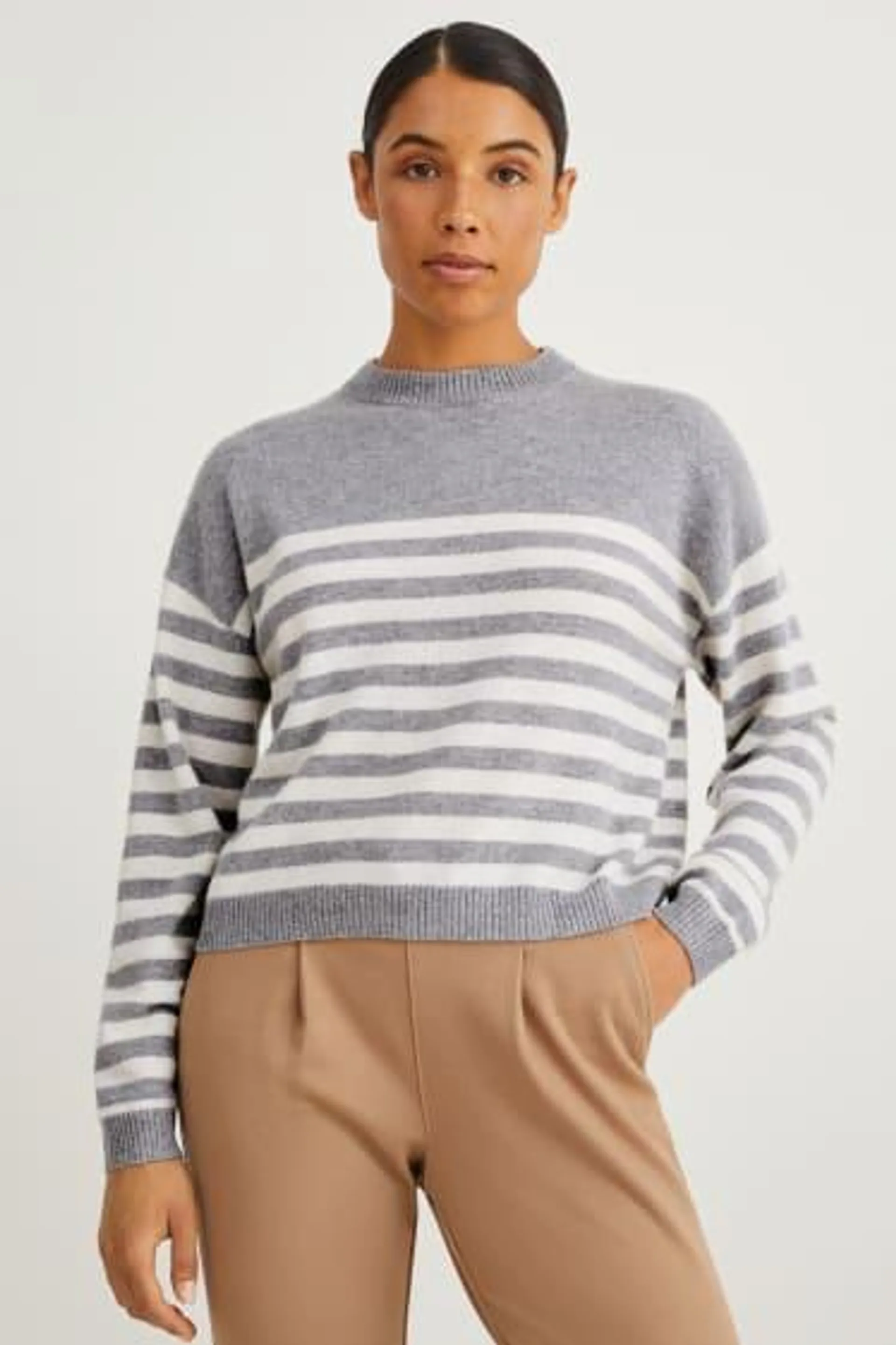 Cashmere jumper - striped