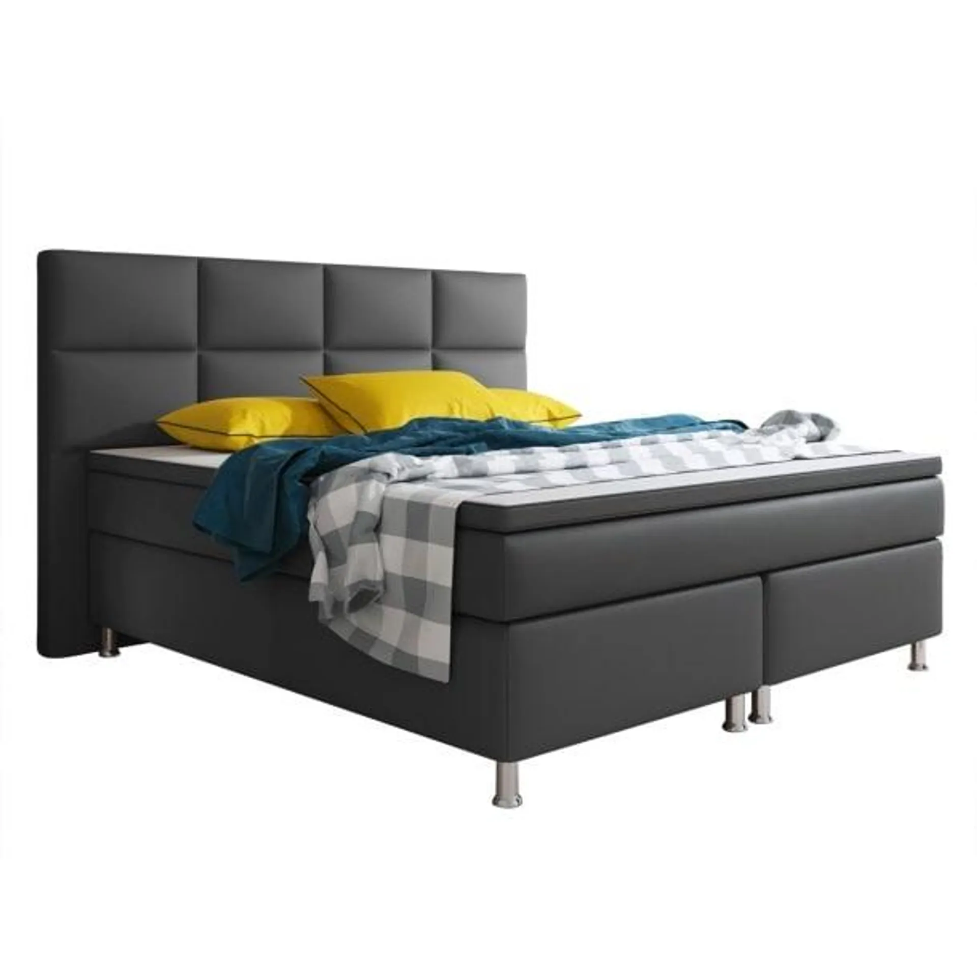 Boxspringbett Miami 180 x 200 cm anthrazit