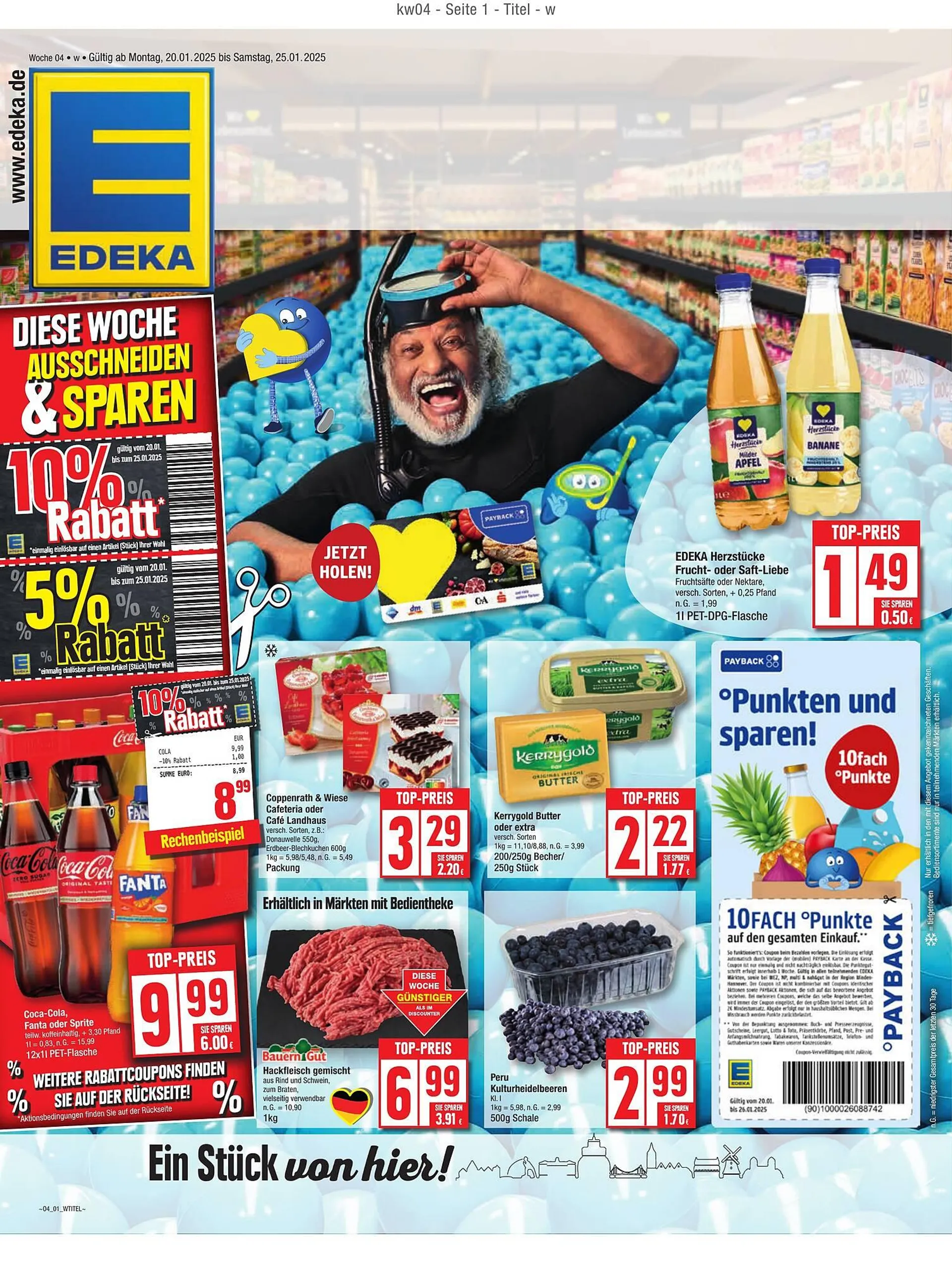 EDEKA Prospekt von 20. Januar bis 25. Januar 2025 - Prospekt seite 1