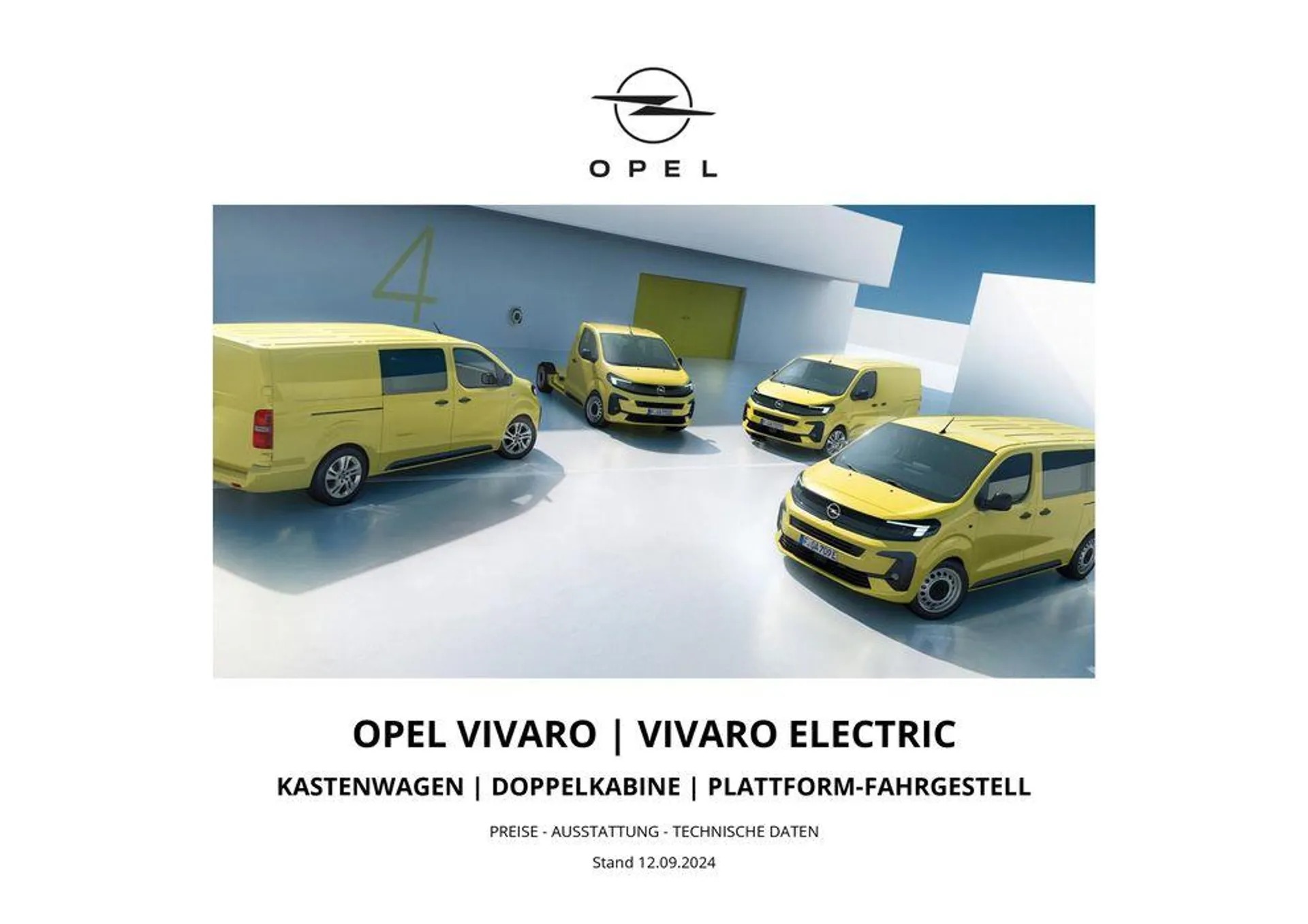 Opel Neuer Vivaro von 17. September bis 17. September 2025 - Prospekt seite 1