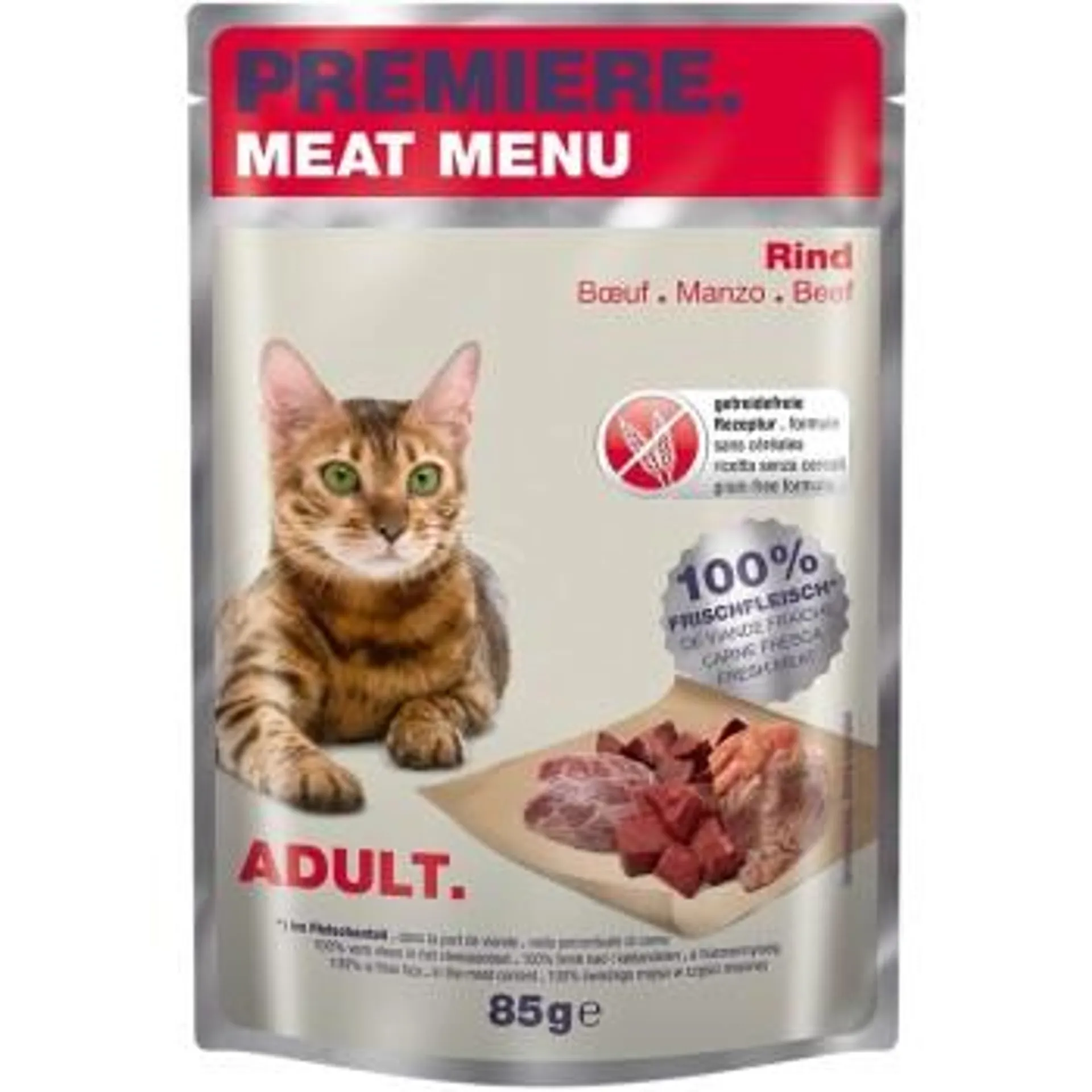 PREMIERE Meat Menu Adult Rind 12x85 g