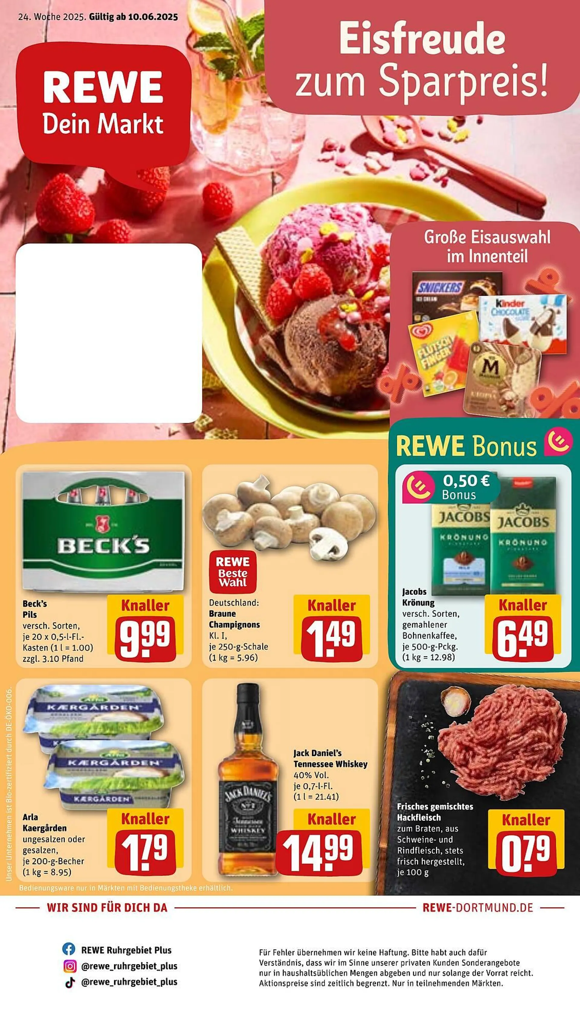 REWE Prospekt von 8. Juni bis 14. Juni 2025 - Prospekt seite 1