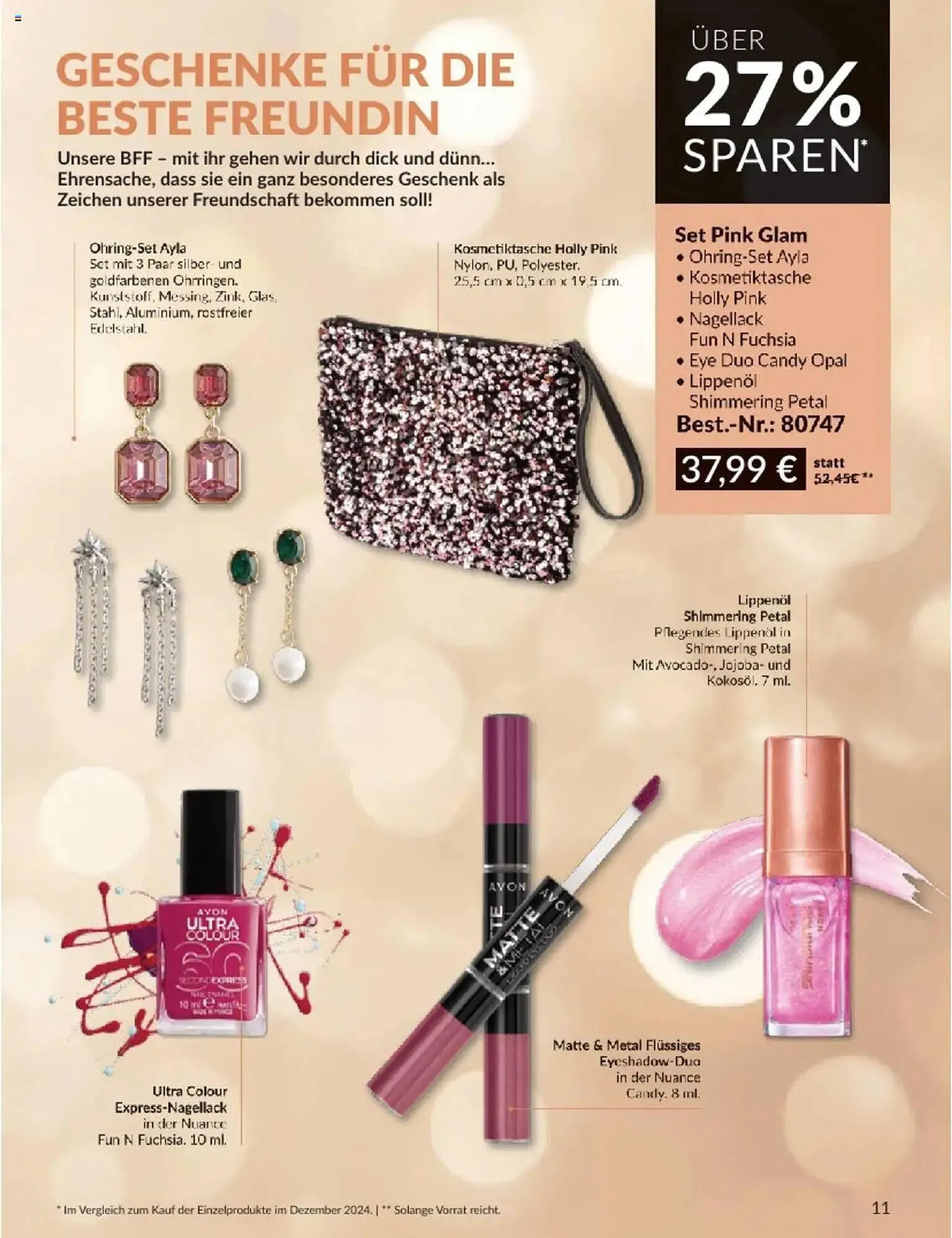 Avon Prospekt von 1. Dezember bis 19. Dezember 2024 - Prospekt seite 11