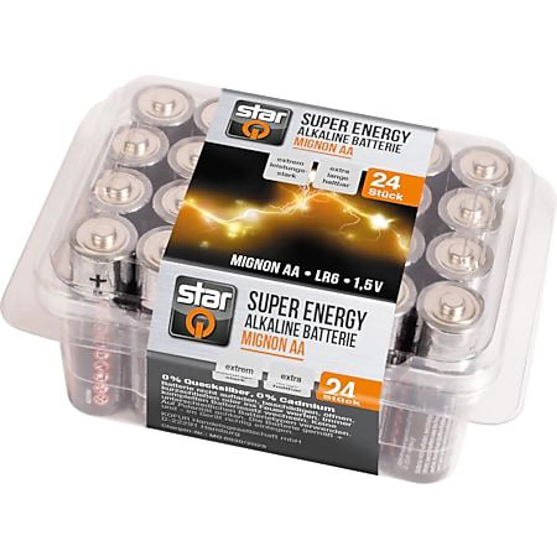 starQ Super Energy Alkaline Batterien - Batterie AA, 24er Mignon 1,5 V