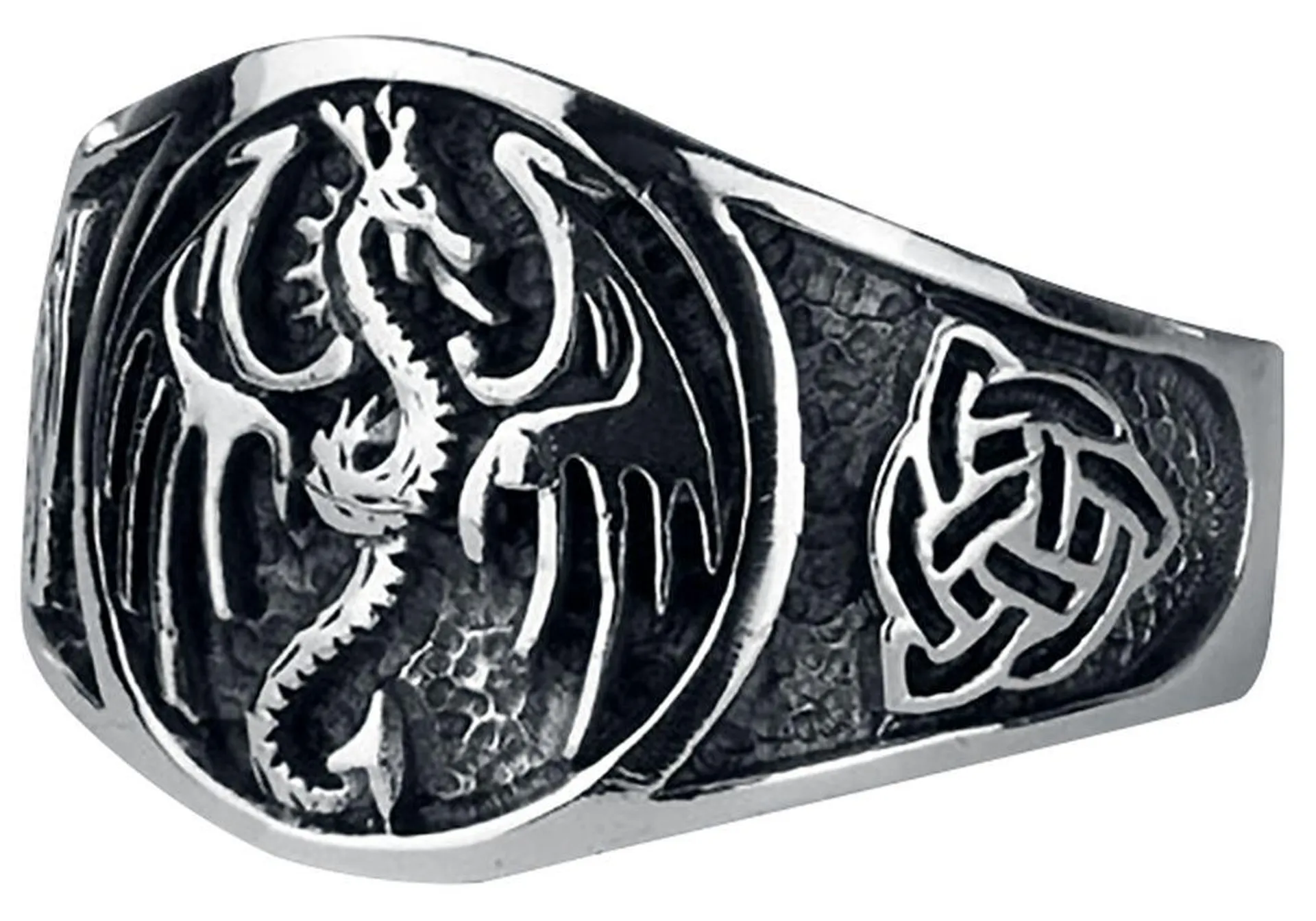 "Dragon" Ring silberfarben von etNox hard and heavy