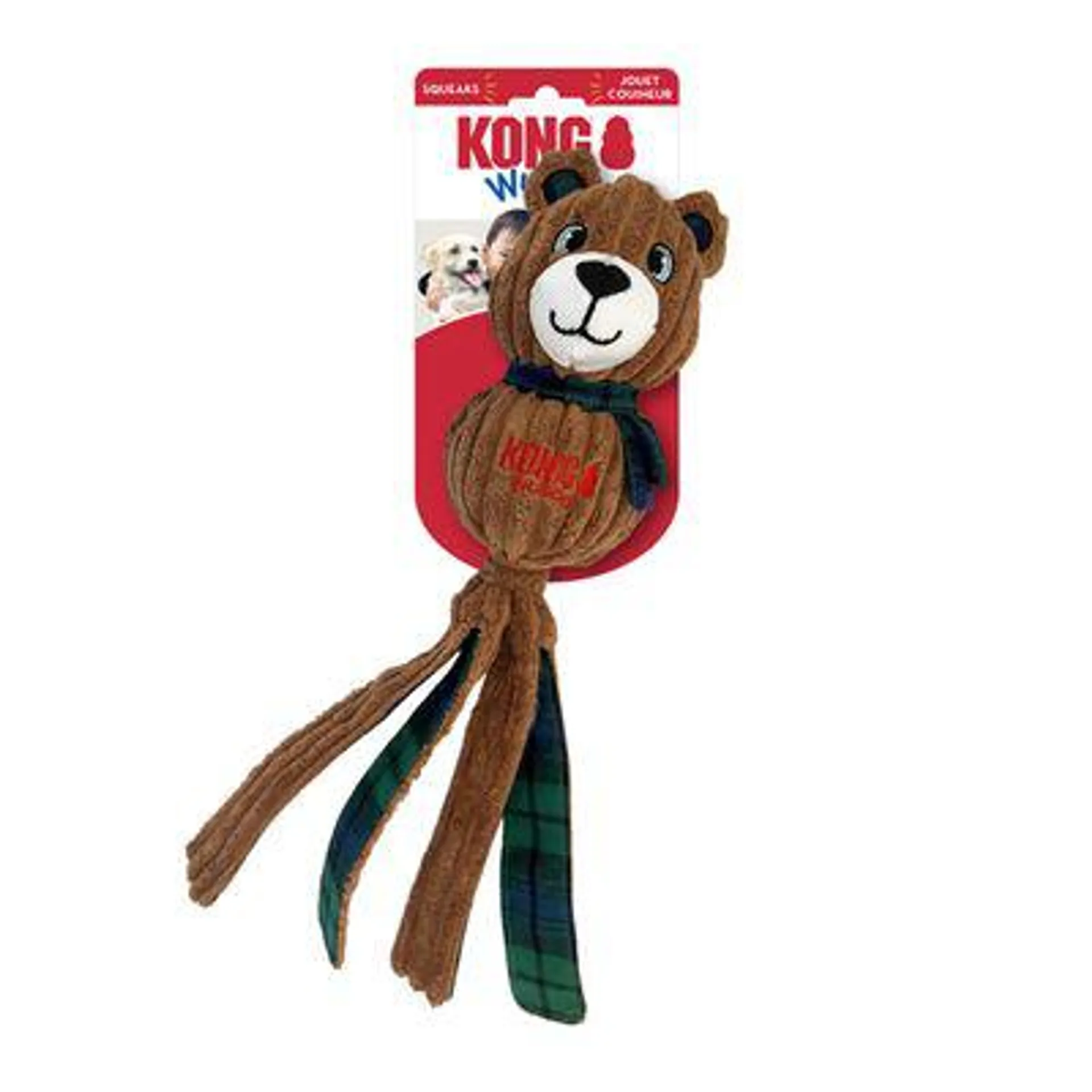 KONG Holiday Wubba™ Cord-Bär