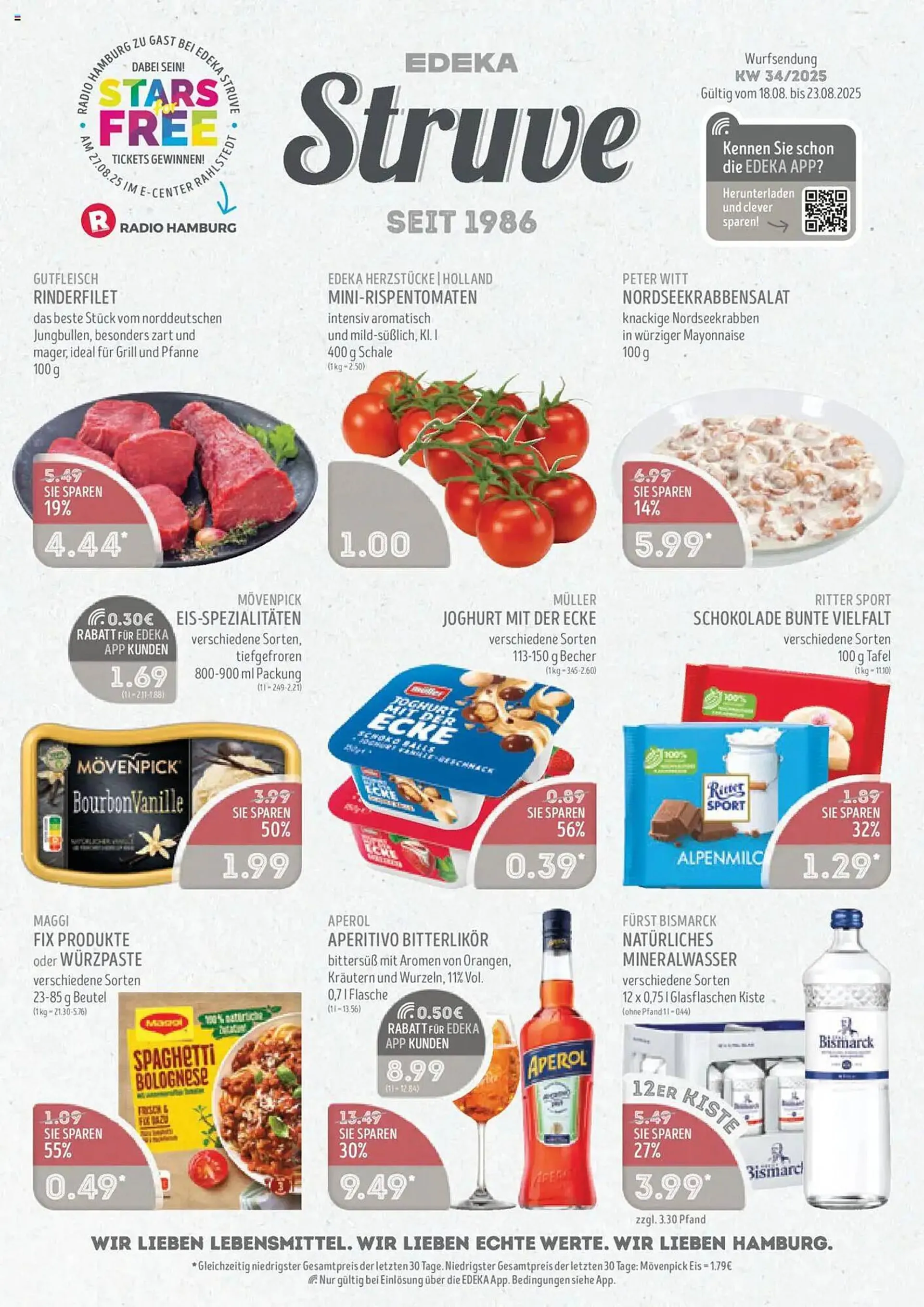 Edeka Struve Prospekt von 18. August bis 23. August 2025 - Prospekt seite 1
