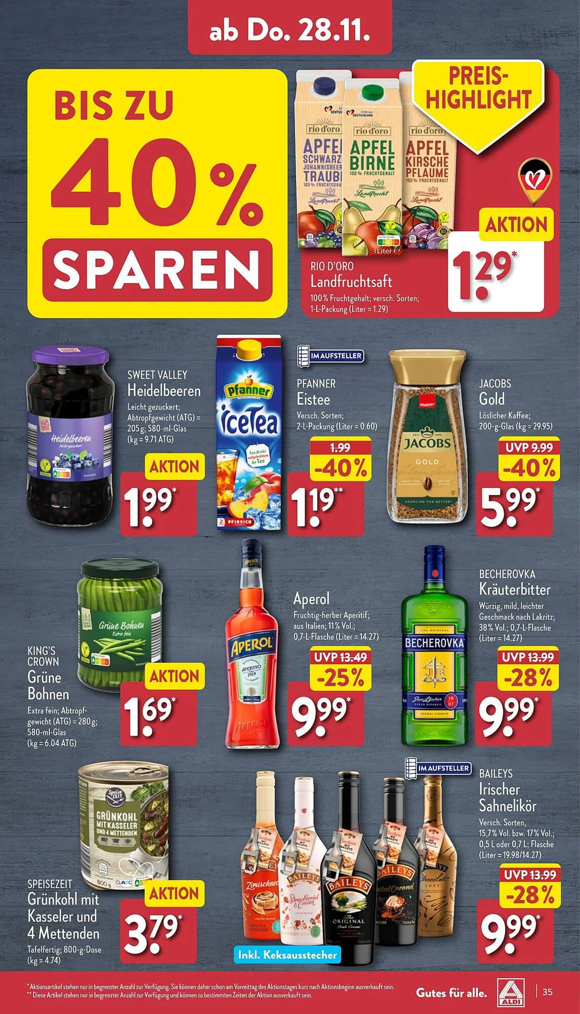 Aldi Nord Prospekt von 25. November bis 30. November 2024 - Prospekt seite 35