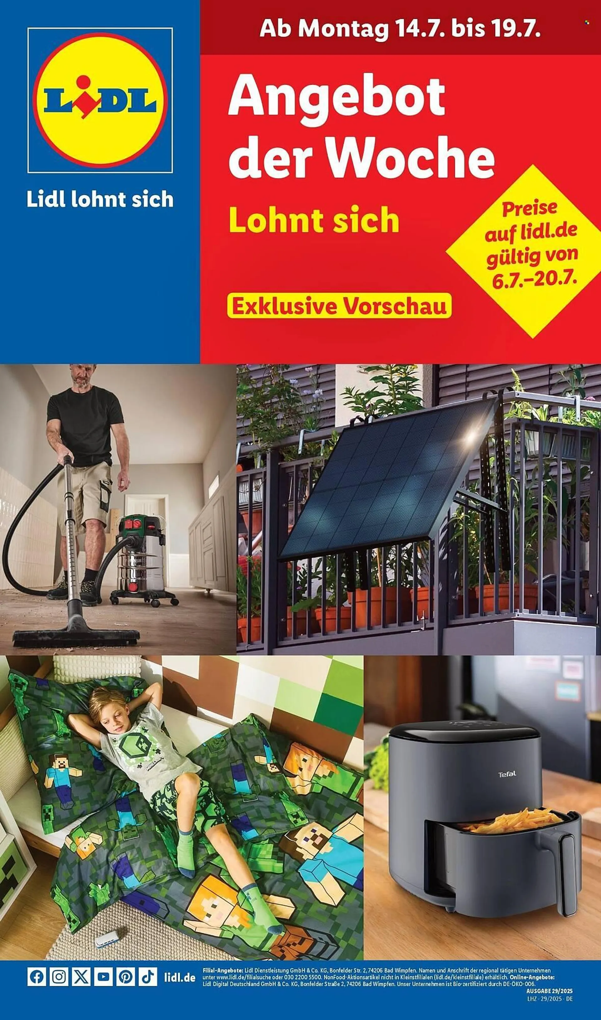 Lidl Prospekt von 14. Juli bis 19. Juli 2025 - Prospekt seite 1