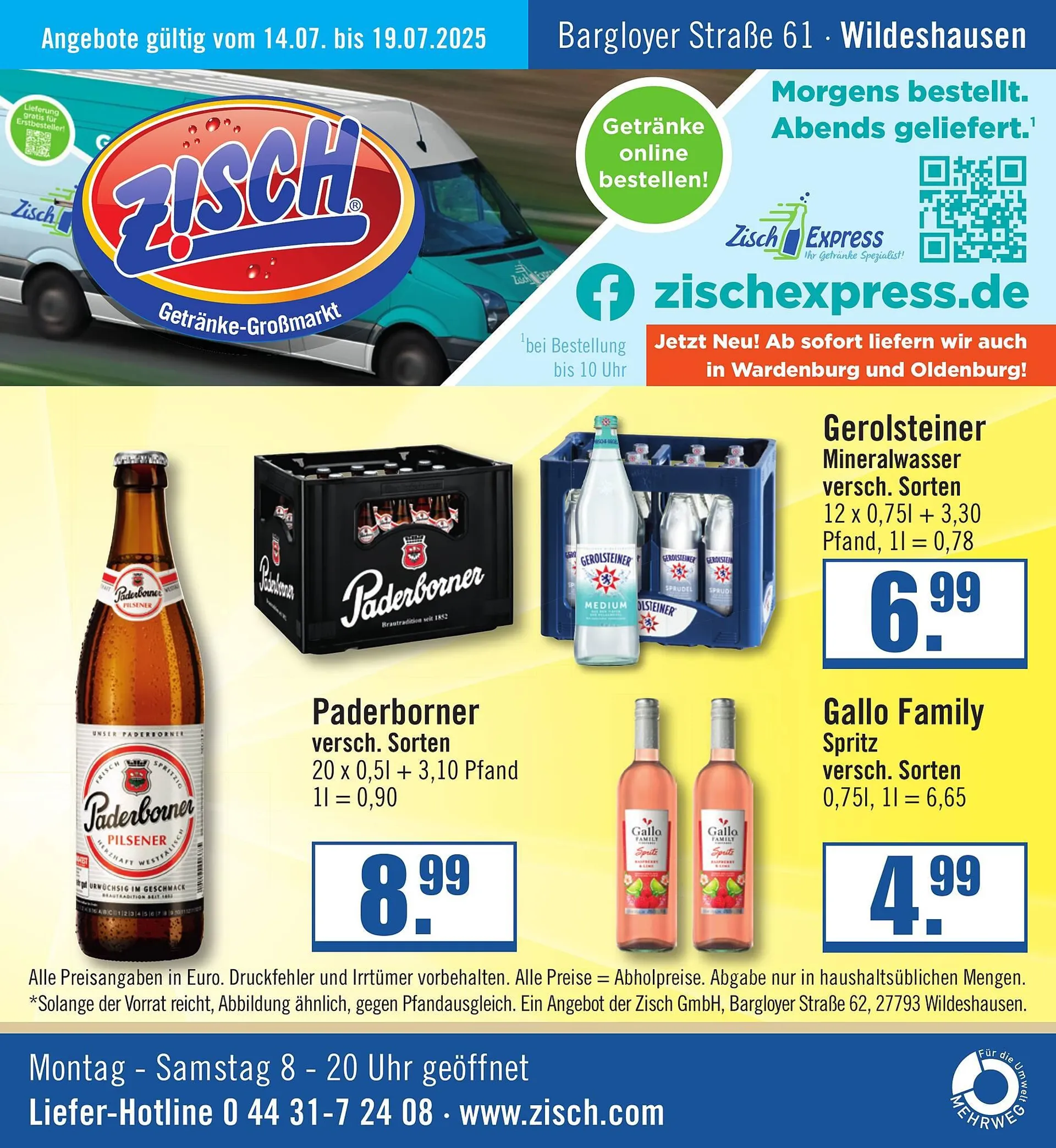 Zisch Prospekt von 14. Juli bis 19. Juli 2025 - Prospekt seite 1