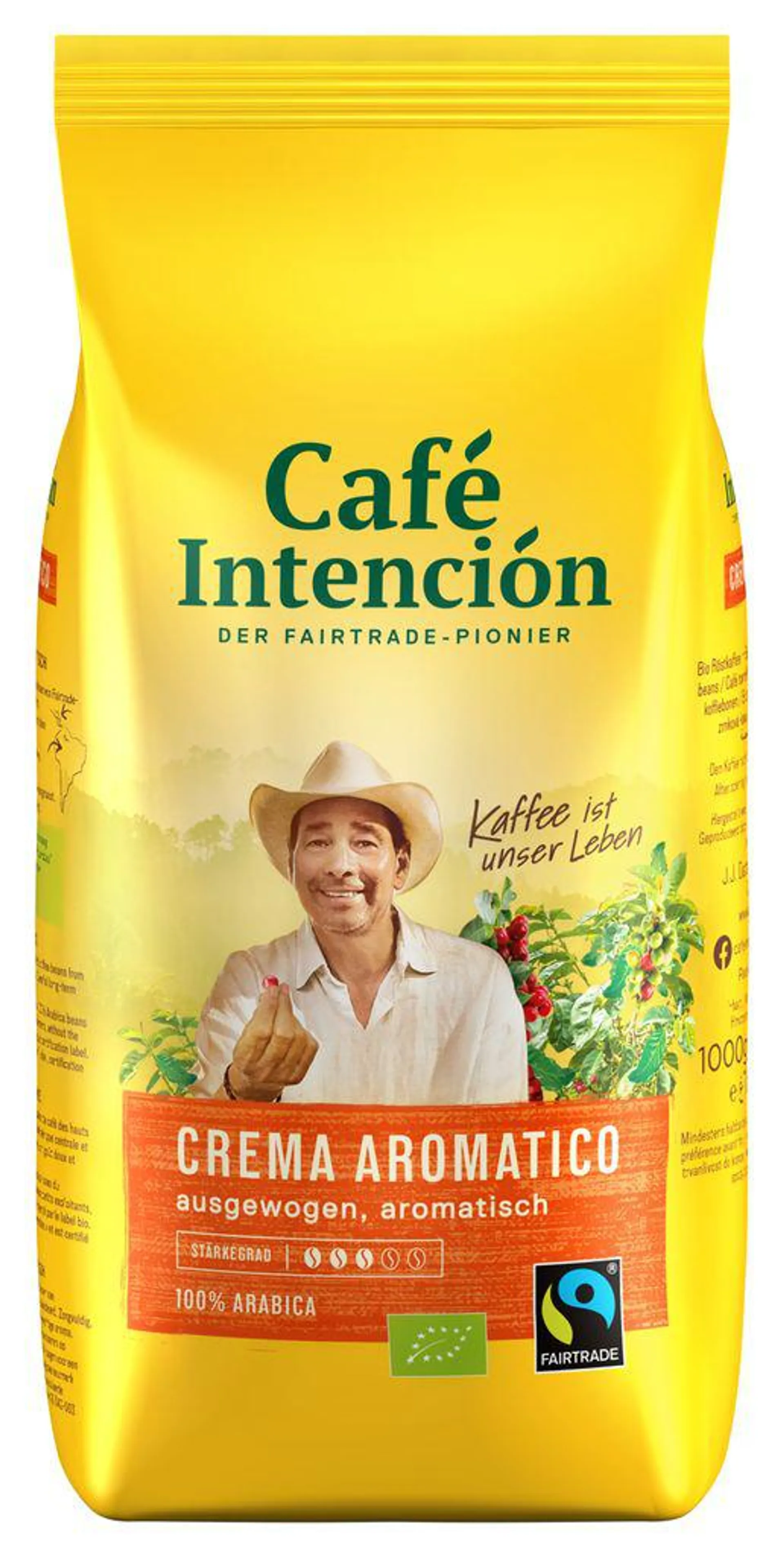 Kaffee Sparpaket CREMA AROMATICO von Café Intención, 8 x 1000g Bohnen