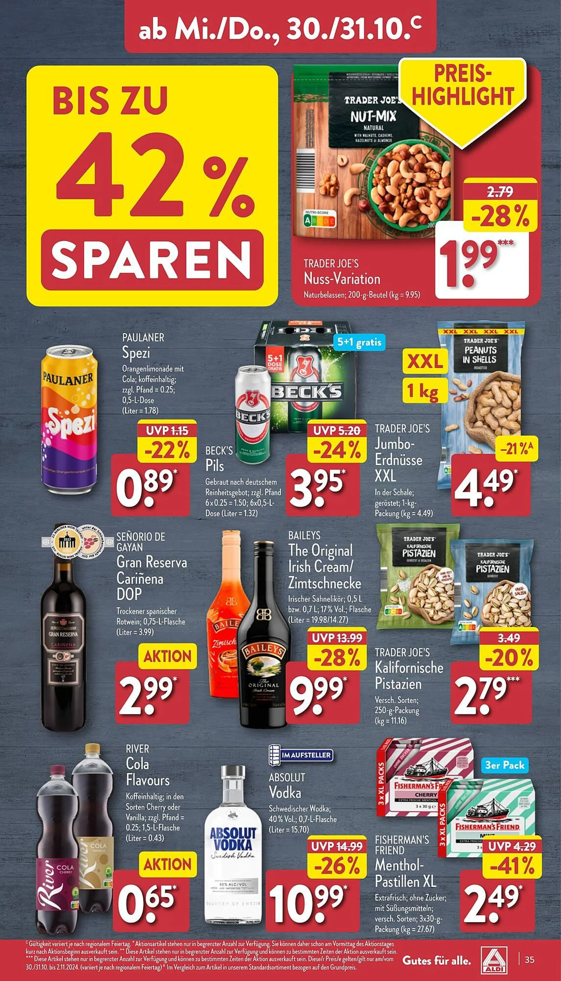 Aldi Nord Prospekt von 28. Oktober bis 2. November 2024 - Prospekt seite 35