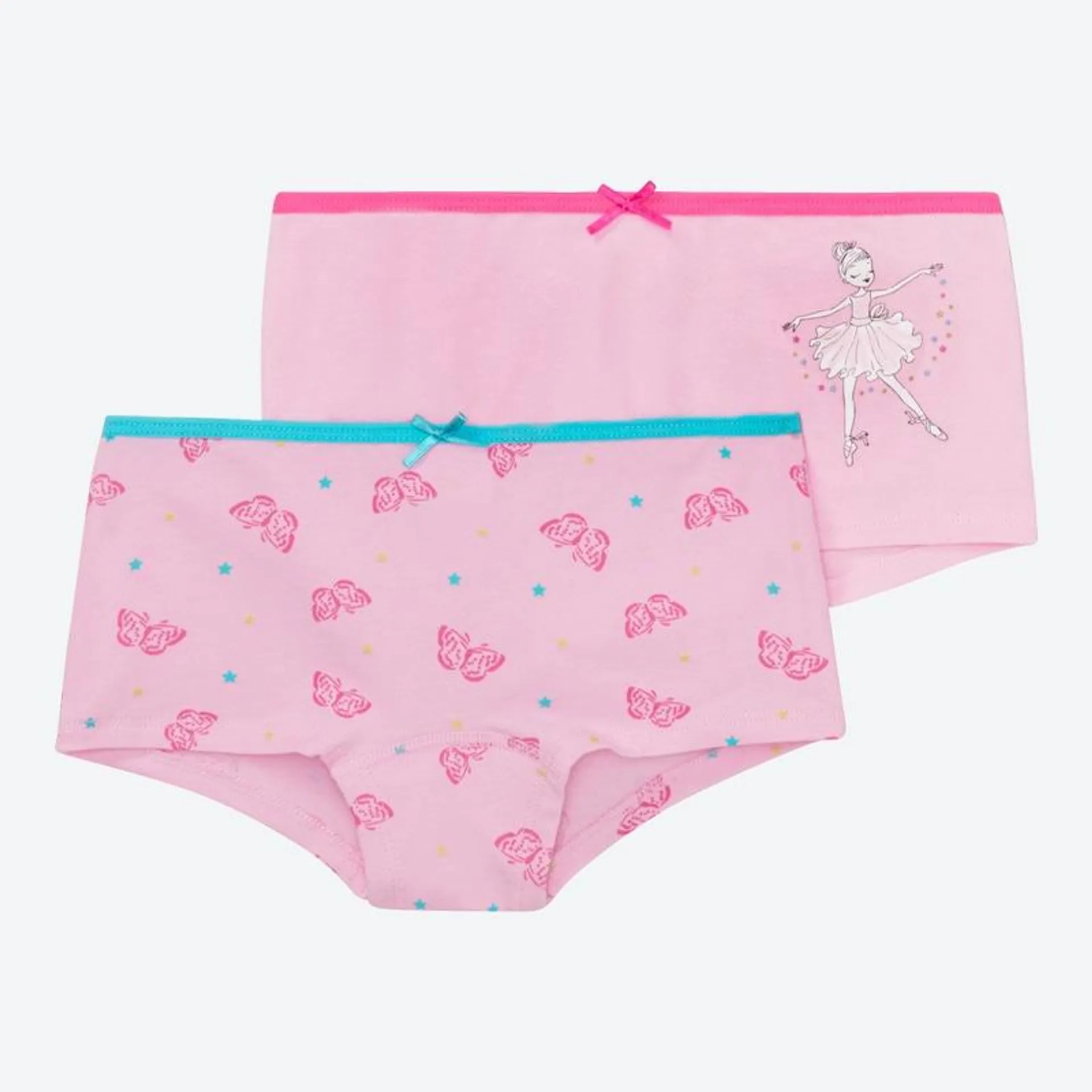 Kinder-Mädchen-Panty mit Schleife, 2er-Pack