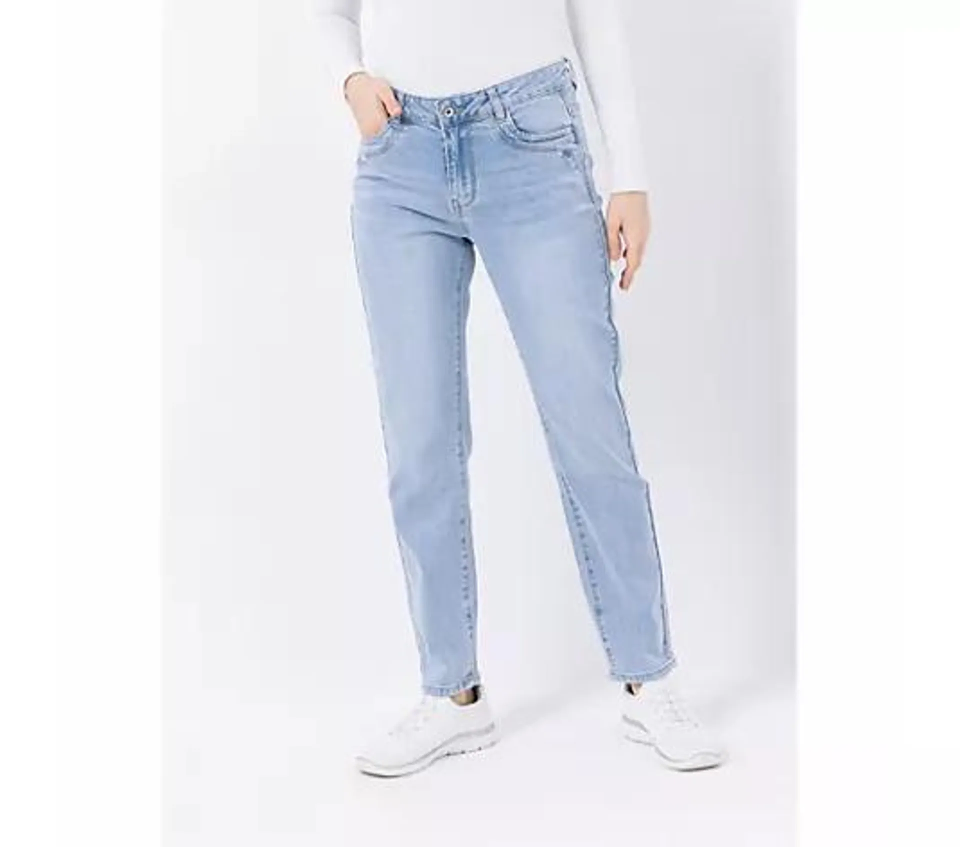 DINE 'N' DANCE Boyfriend Jeans 5-Pocket-Style knöchellang mit Umschlag