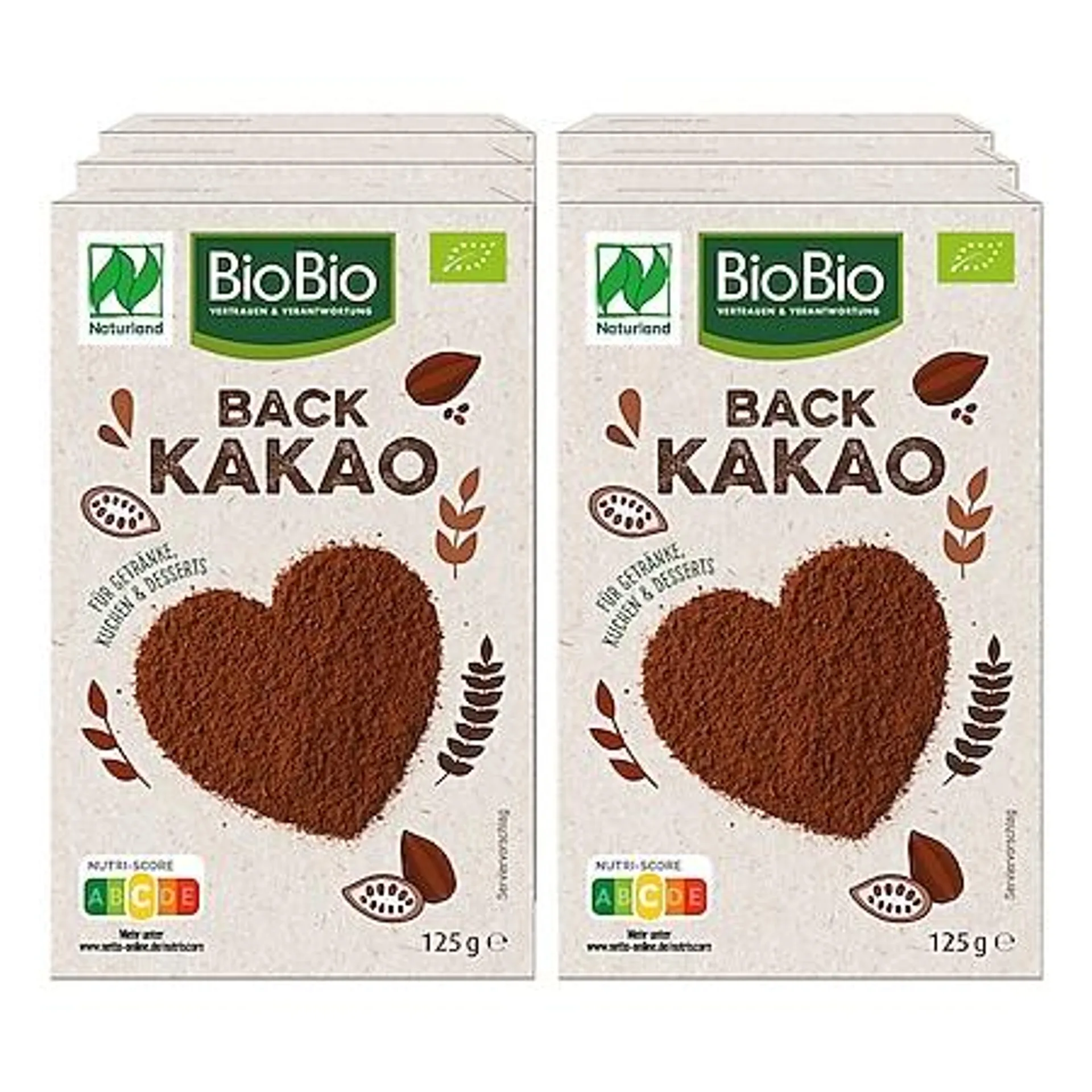 BioBio Backkakao 125 g, 6er Pack