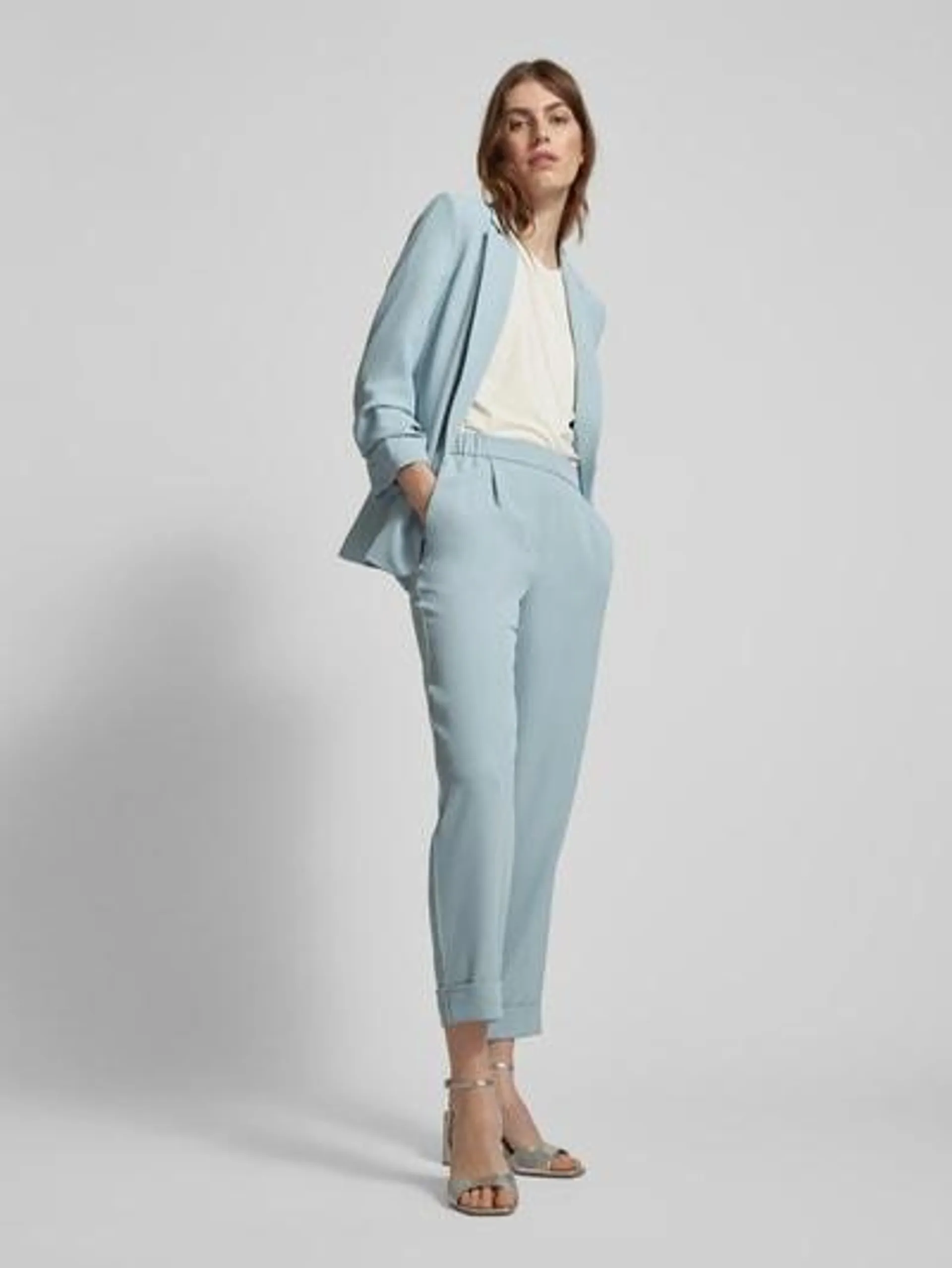 Blazer mit offener Vorderseite in aqua