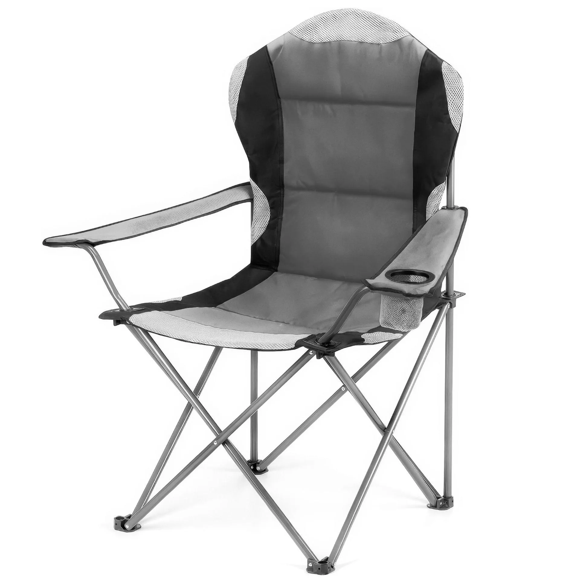 Deluxe Camping- & Anglerstuhl 90 x 60 x 105 cm grau