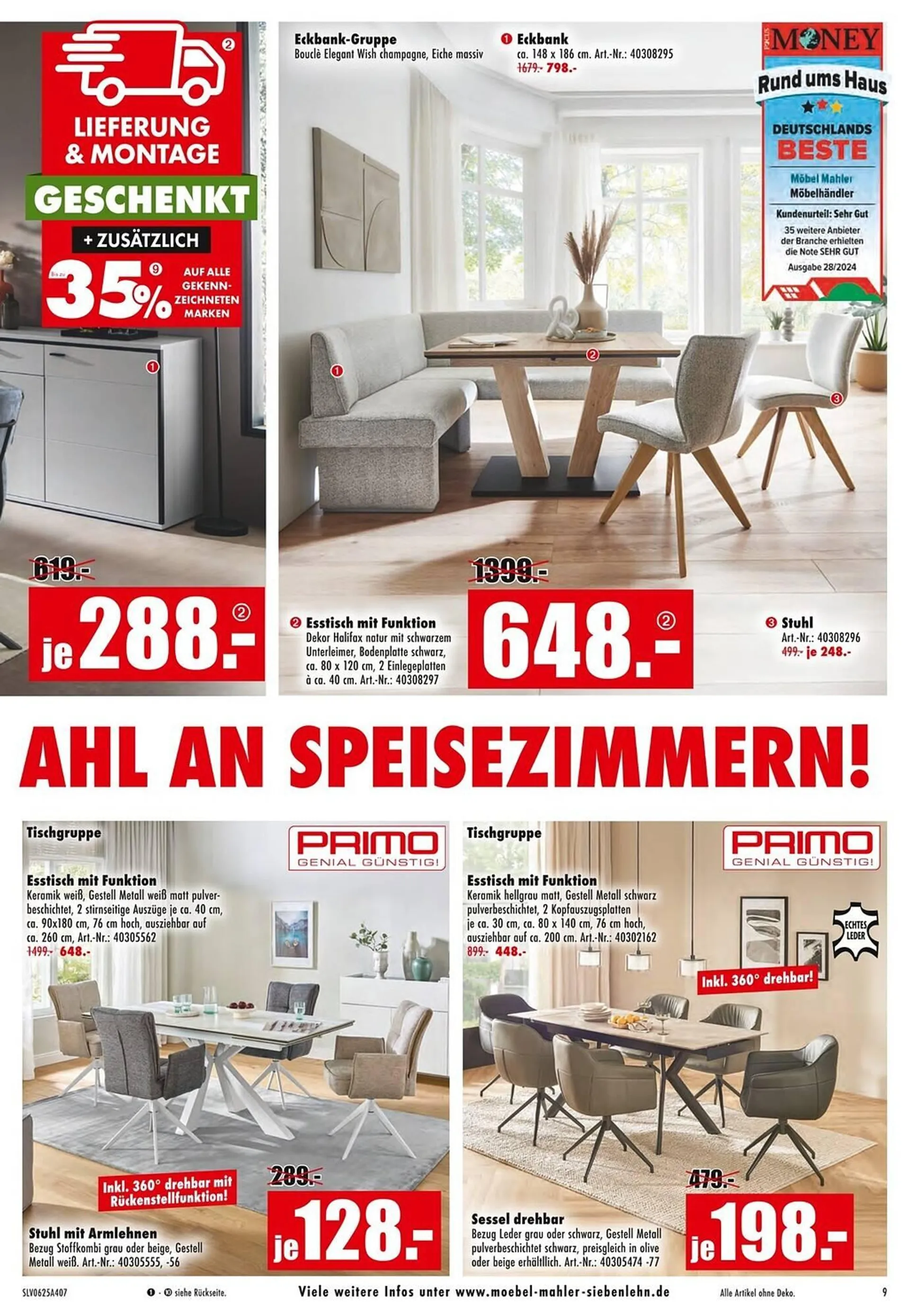 Möbel Mahler Prospekt von 2. Juli bis 15. Juli 2025 - Prospekt seite 9