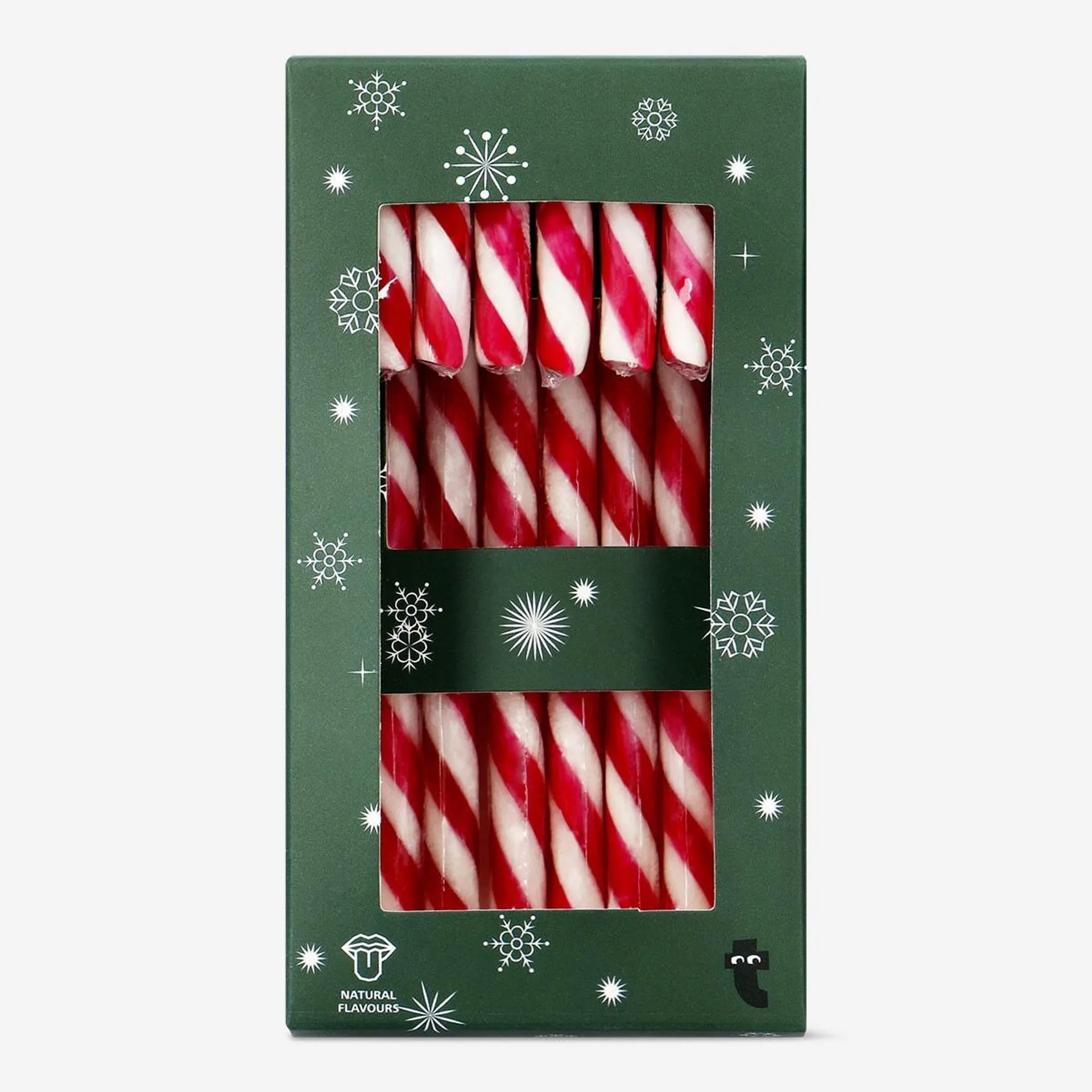 Peppermint candy canes - 8 pcs