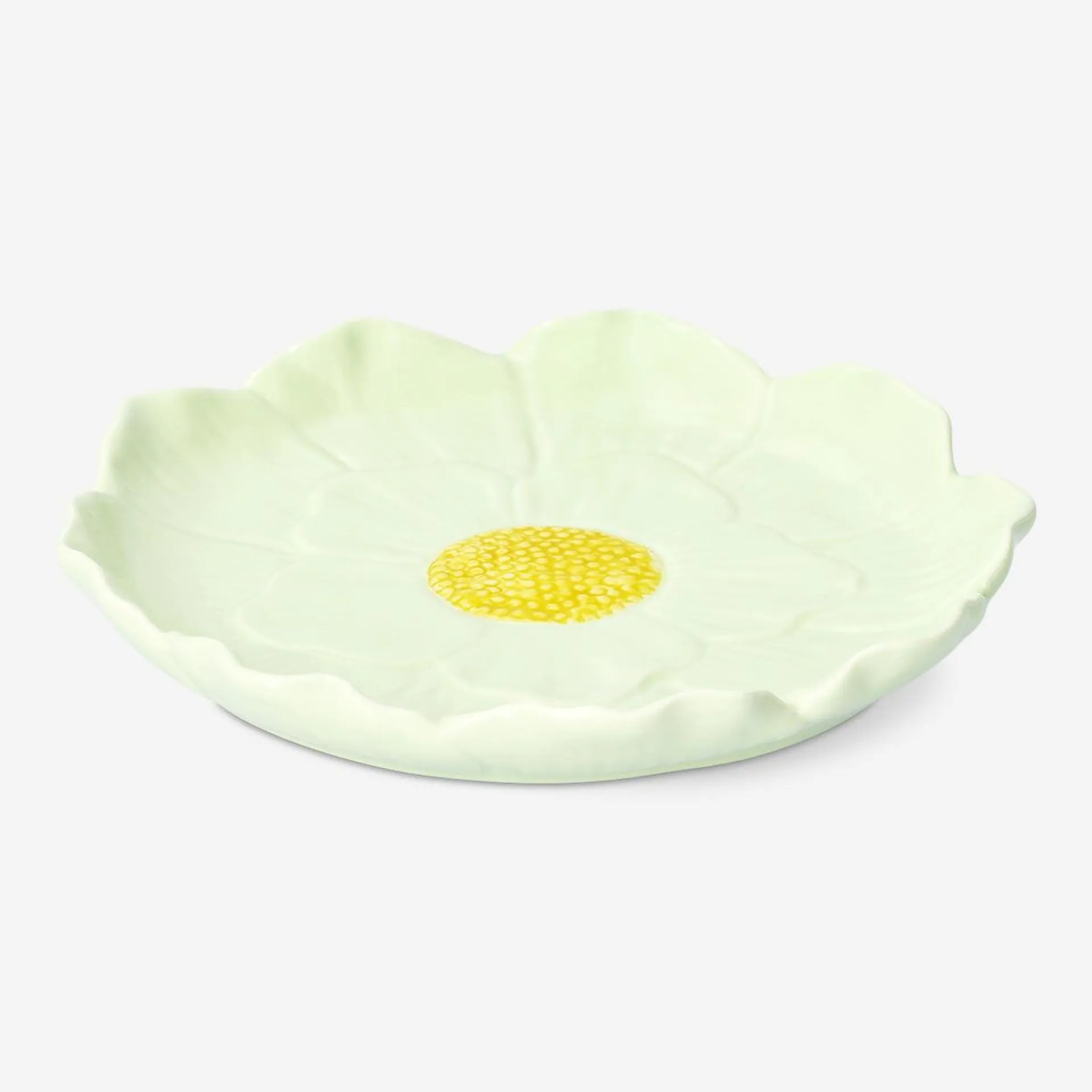 Green flower plate