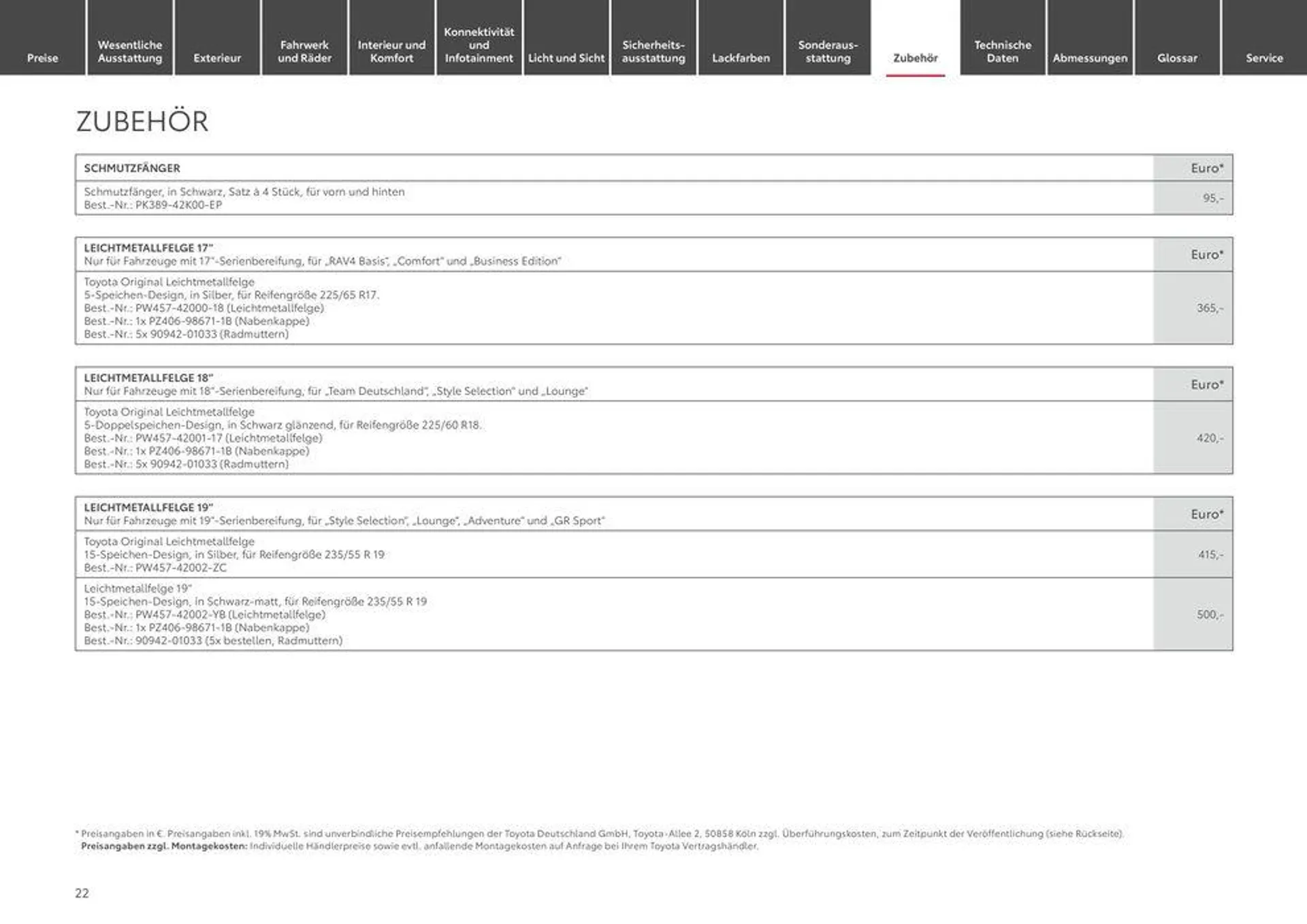 Toyota RAV4 von 1. Juli bis 1. Juli 2025 - Prospekt seite 22