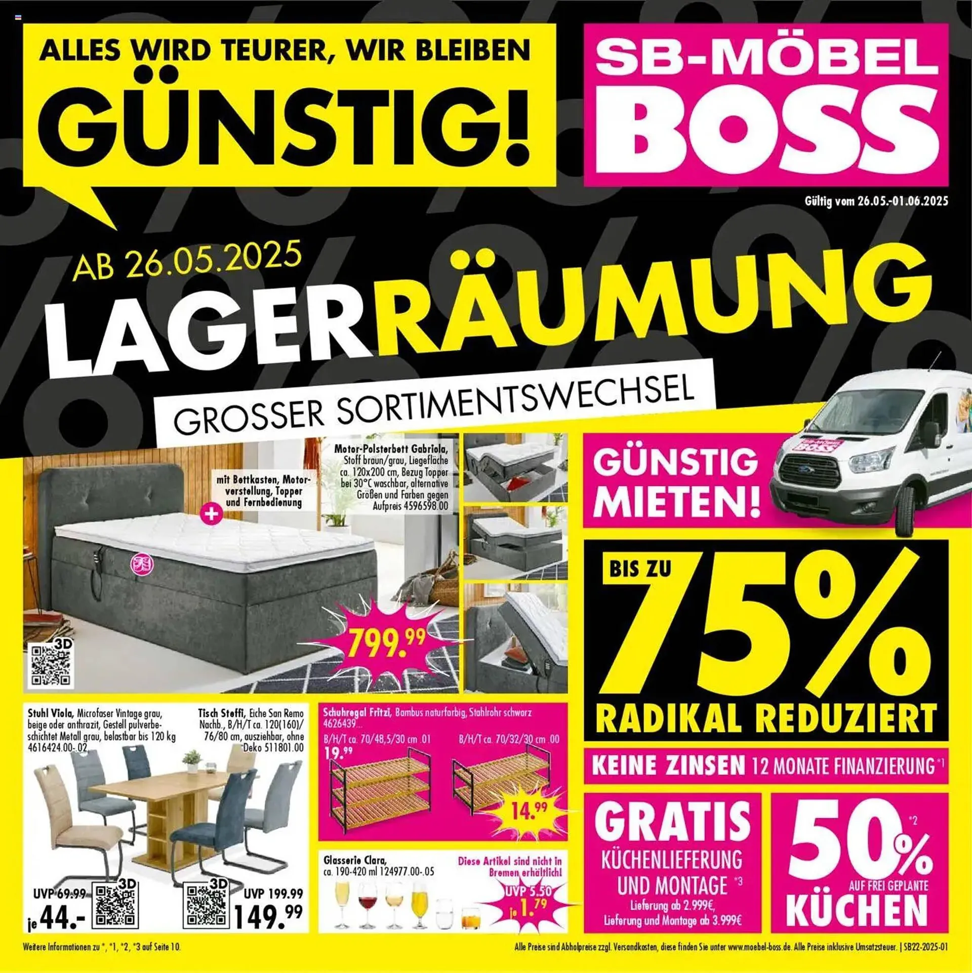 Möbel Boss Prospekt von 26. Mai bis 1. Juni 2025 - Prospekt seite 1