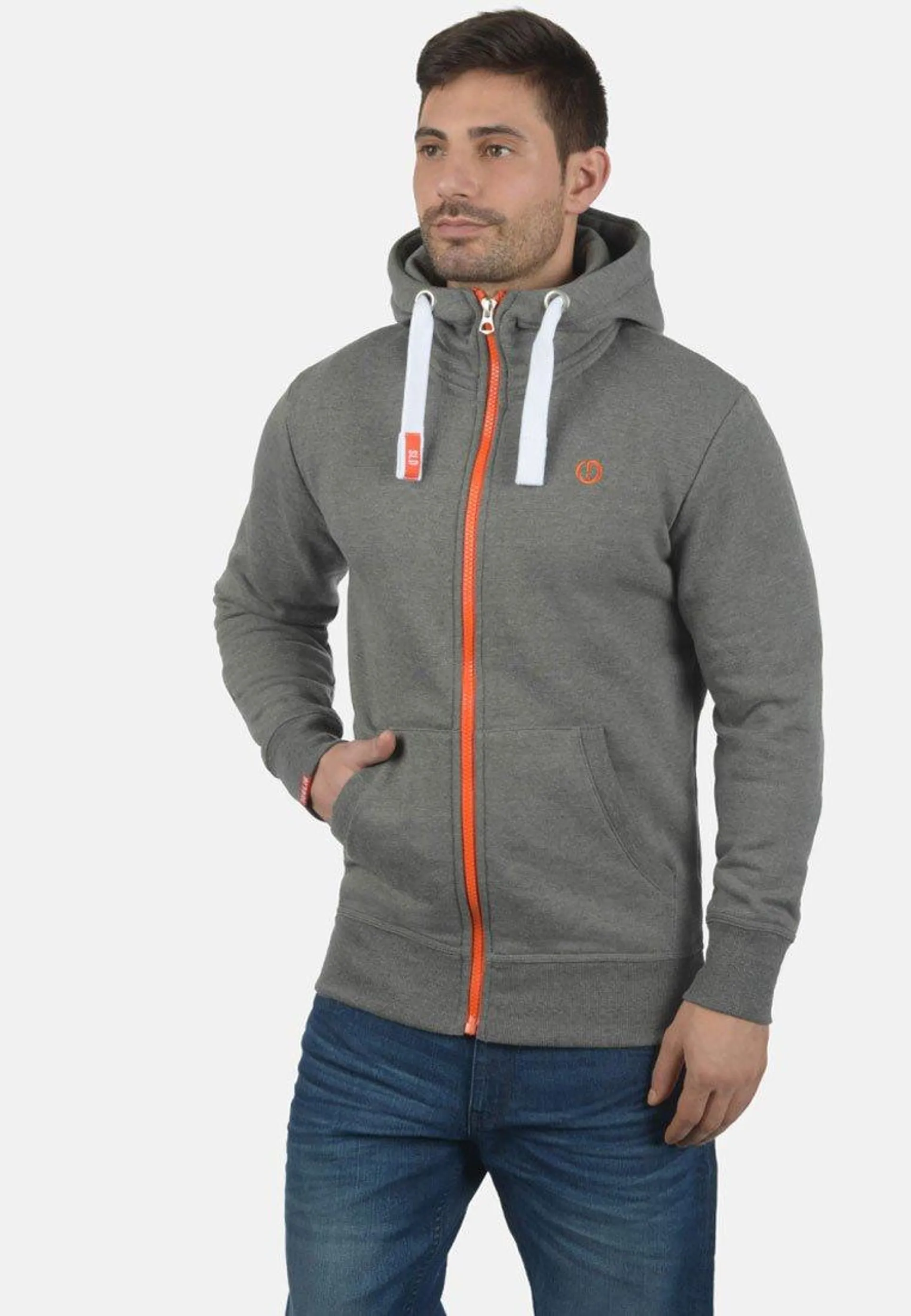 SDBENN HIGH NECK ZIP - Sweat zippé - grey melange