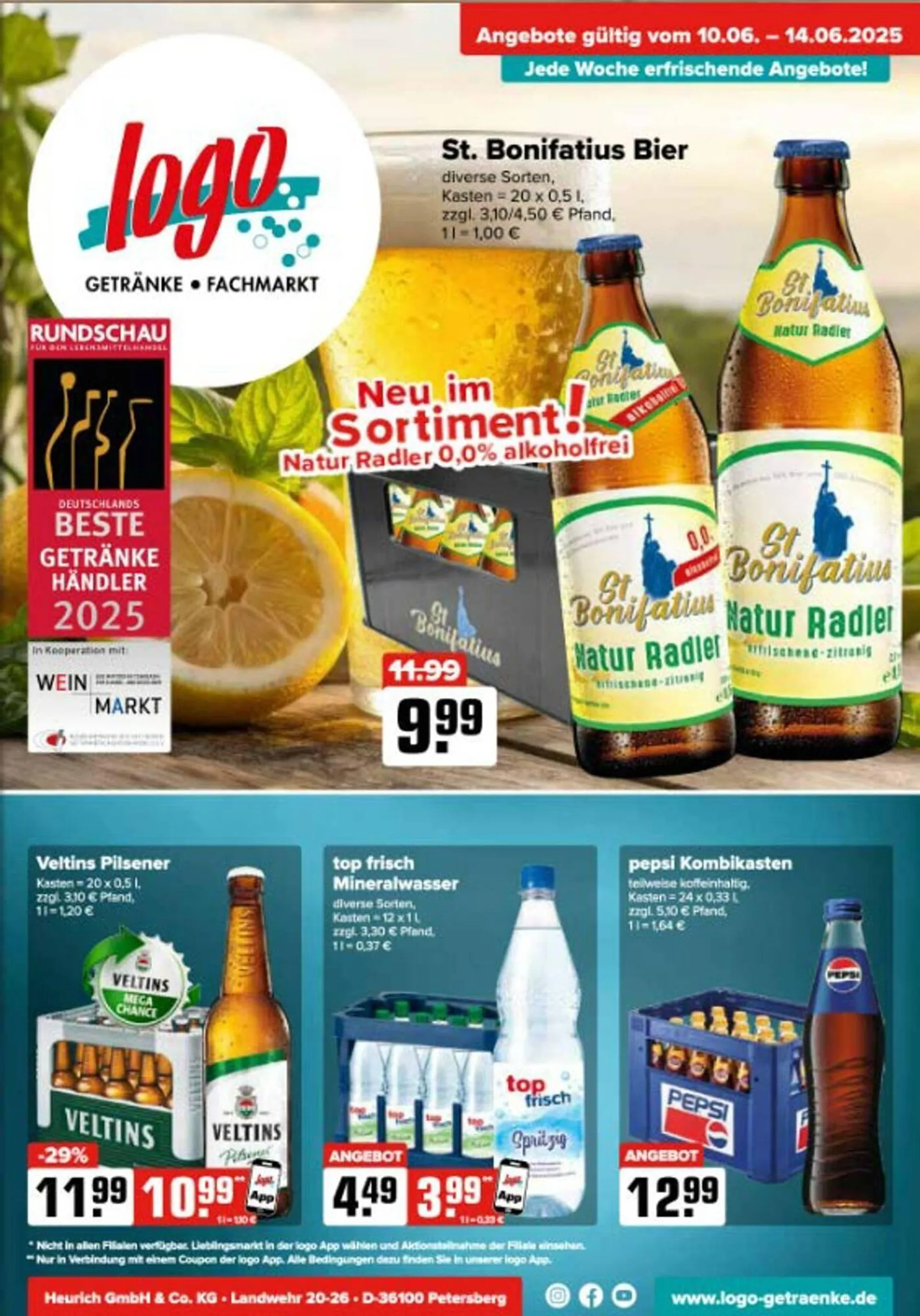 Logo Getränkemarkt Prospekt von 10. Juni bis 14. Juni 2025 - Prospekt seite 1