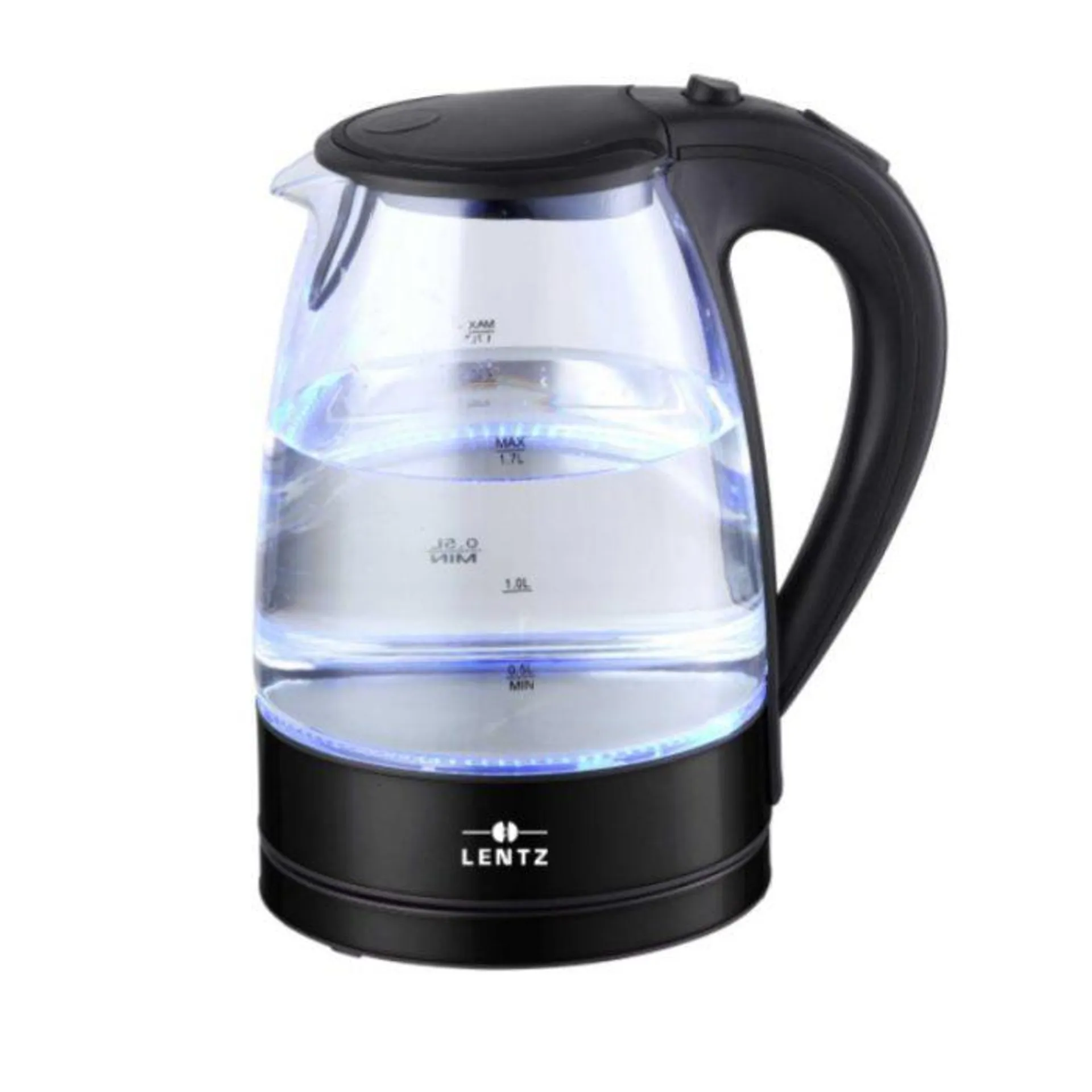Lentz – Wasserkocher Glas LED schwarz