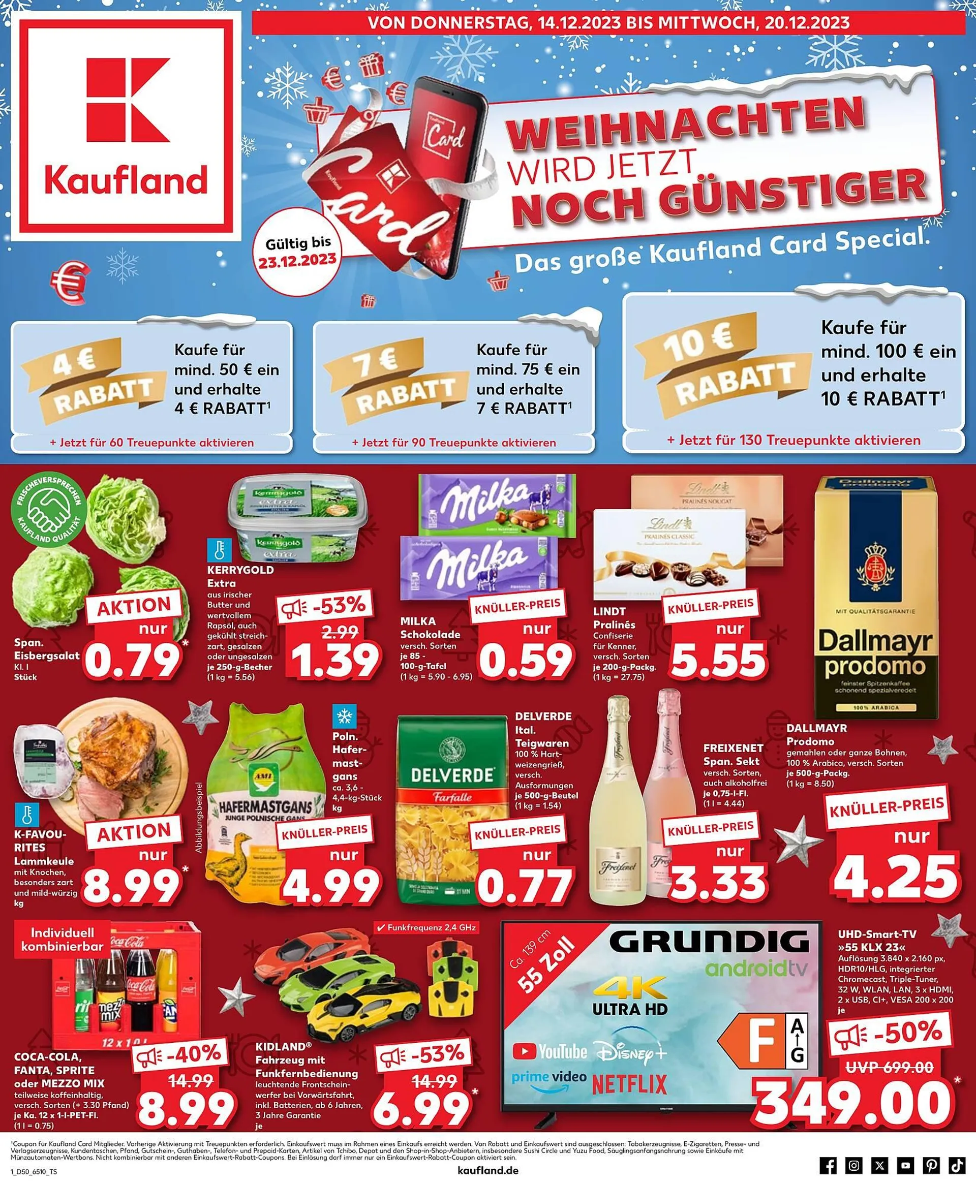 Kaufland Prospekt von 14. Dezember bis 20. Dezember 2023 - Prospekt seite 1