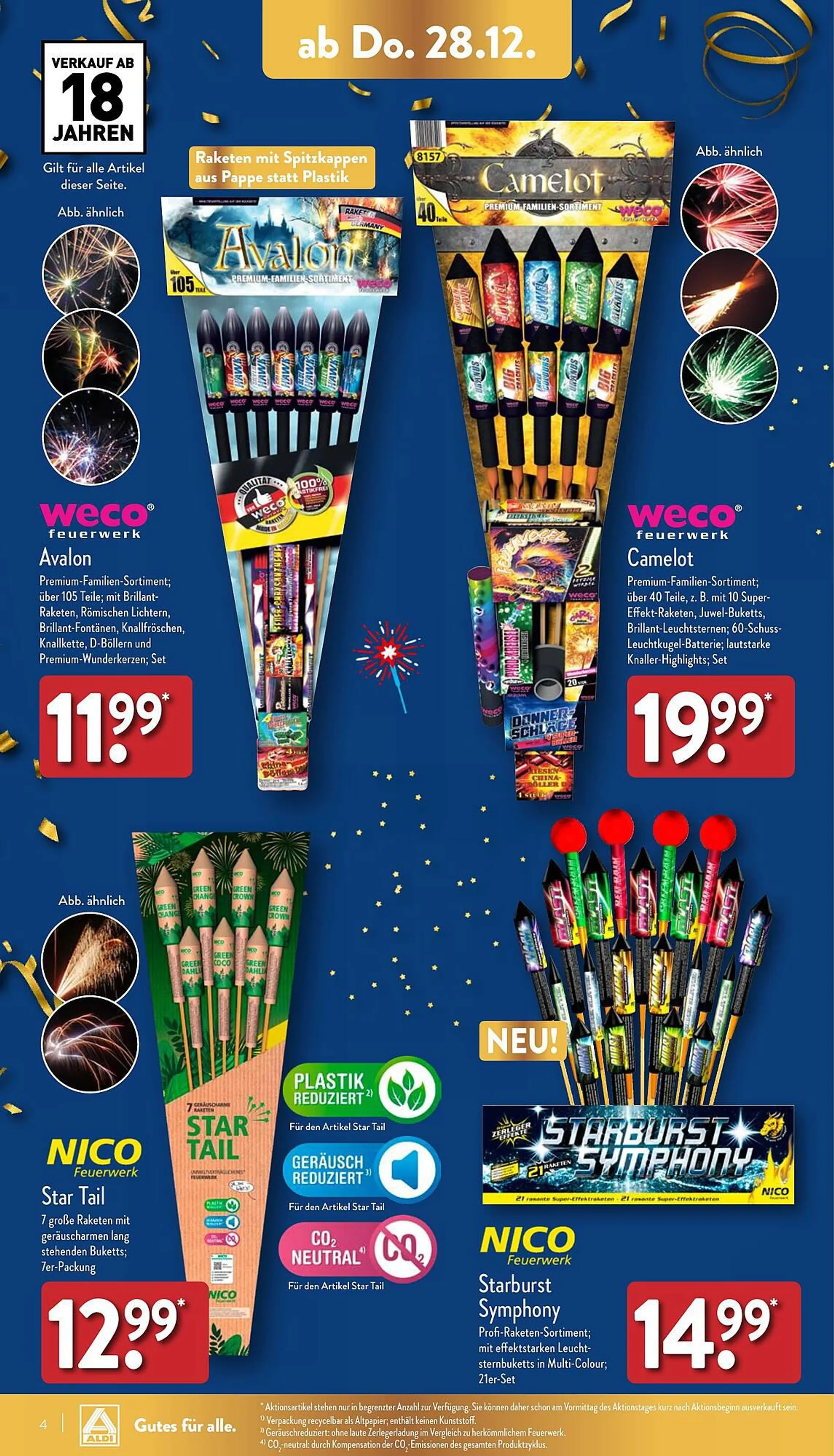 Aldi Nord Feuerwerk Prospekt von 28. Dezember bis 30. Dezember 2023 - Prospekt seite 4