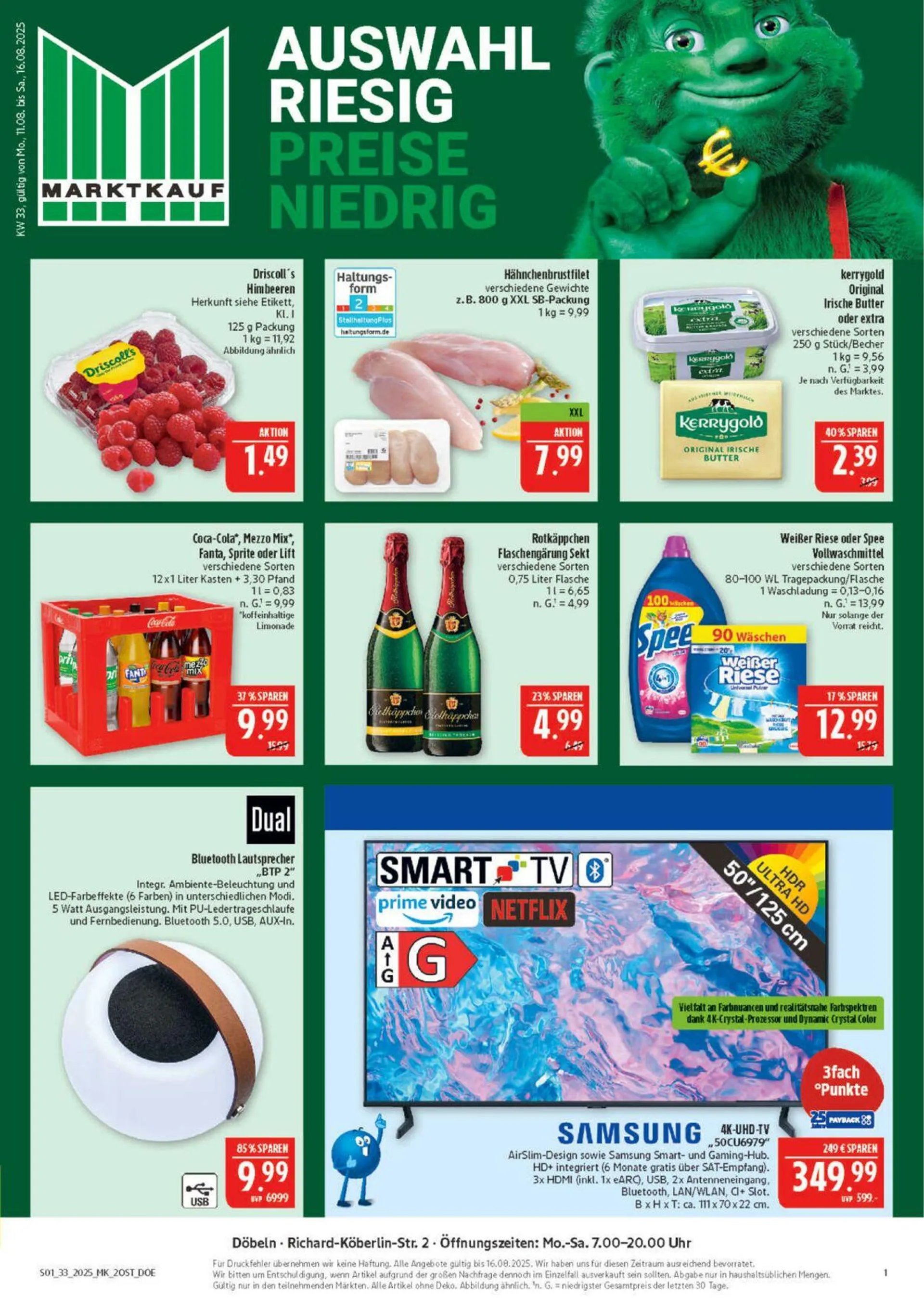 Marktkauf - Döbeln Aktueller Prospekt von 11. August bis 16. August 2025 - Prospekt seite 1