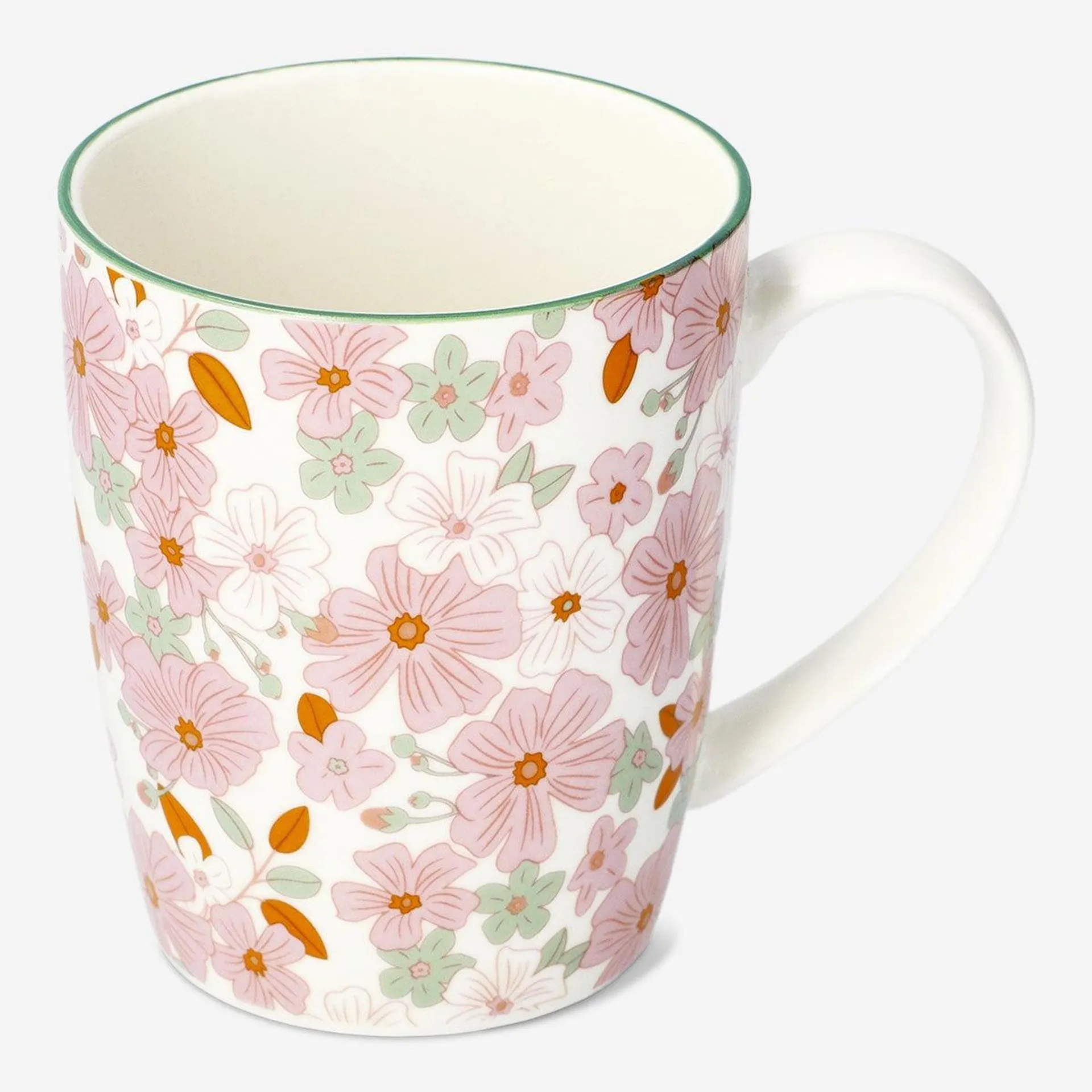 Mug with flowers - 330 ml