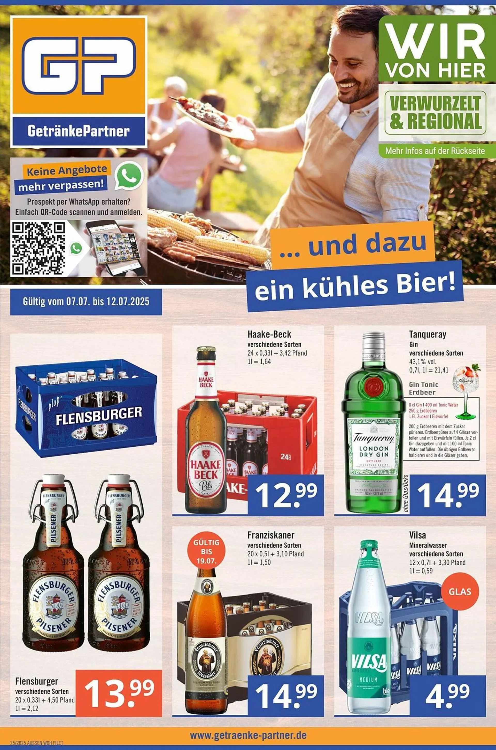 GetränkePartner Prospekt von 7. Juli bis 12. Juli 2025 - Prospekt seite 1