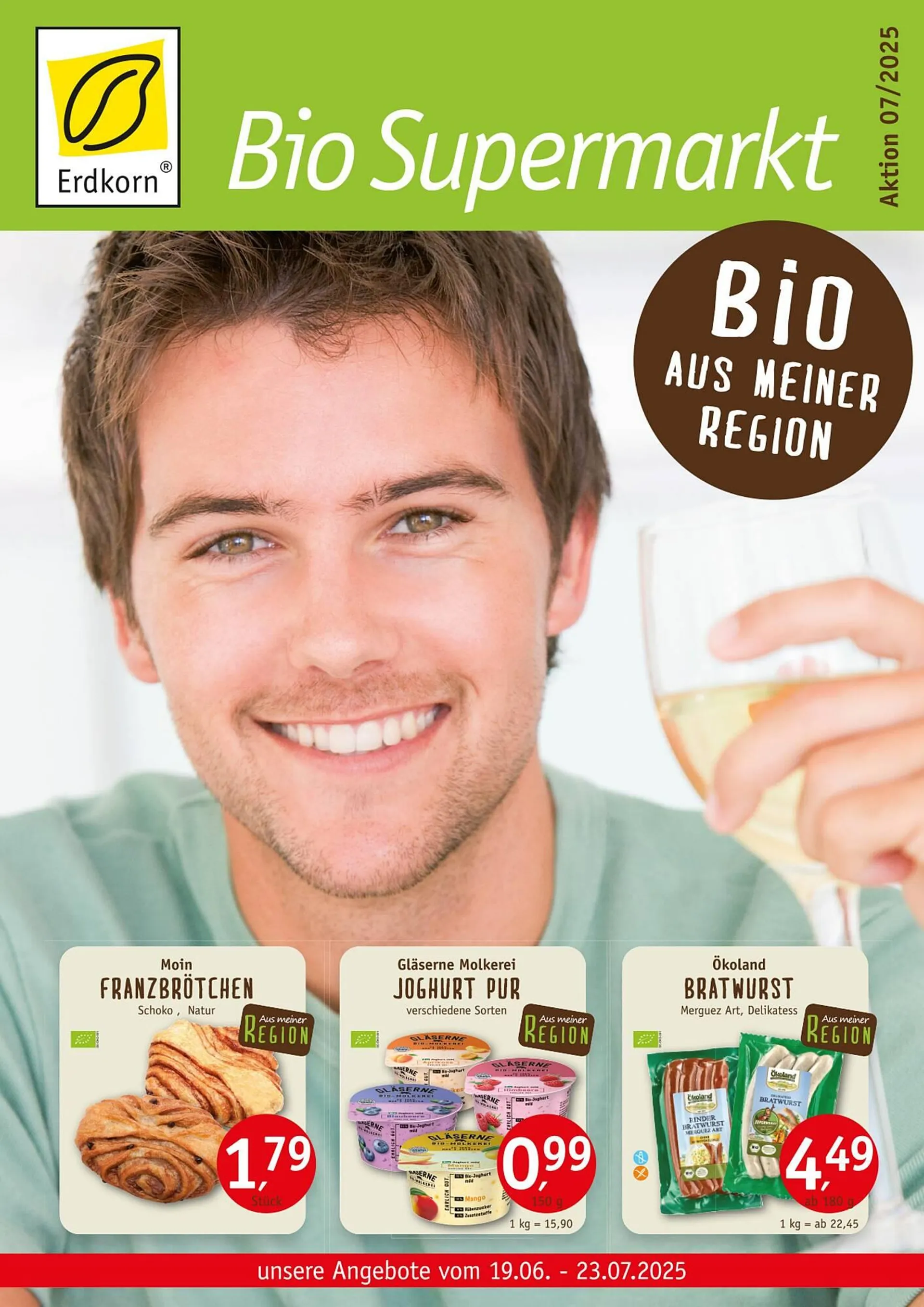 Erdkorn Biomarkt Prospekt von 19. Juni bis 23. Juni 2025 - Prospekt seite 1