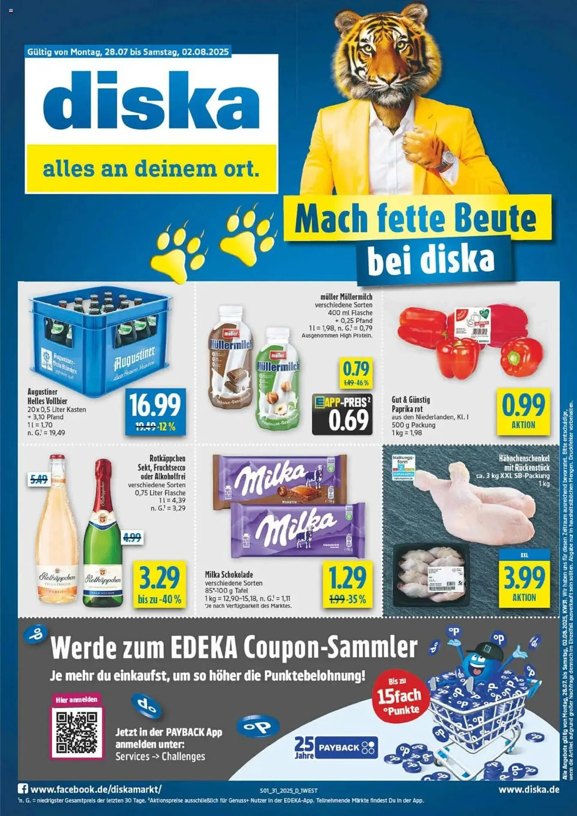 diska Prospekt von 28. Juli bis 2. August 2025 - Prospekt seite 1