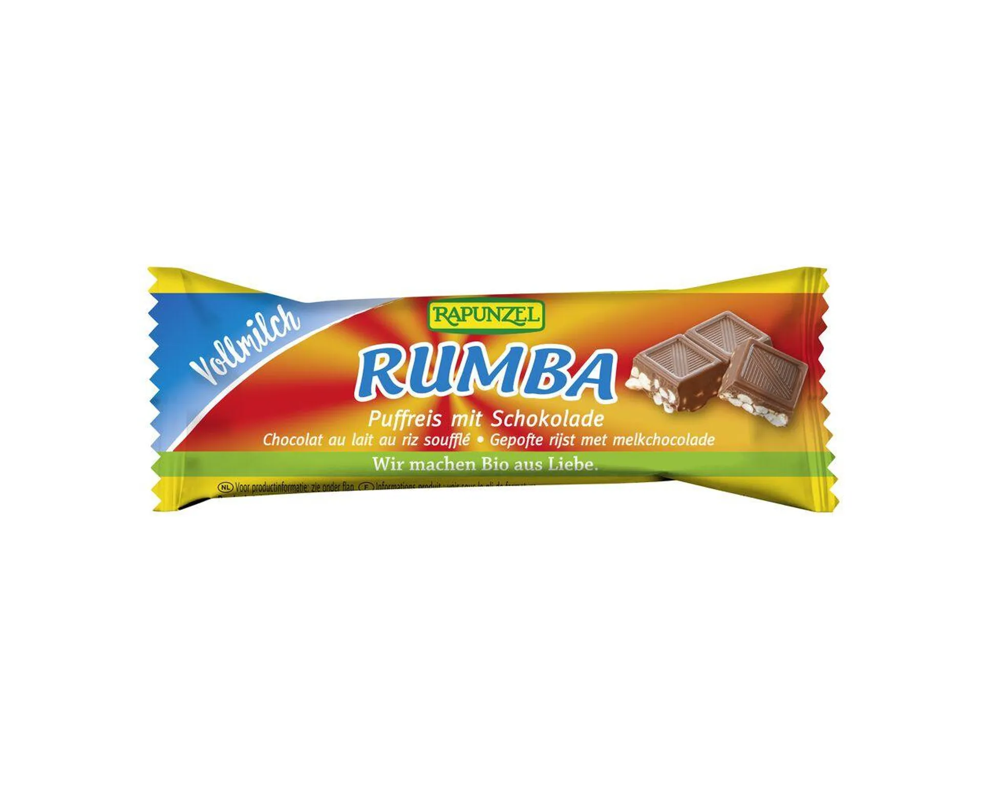 Rapunzel Rumba Puffreisriegel Vollmilch 21 g