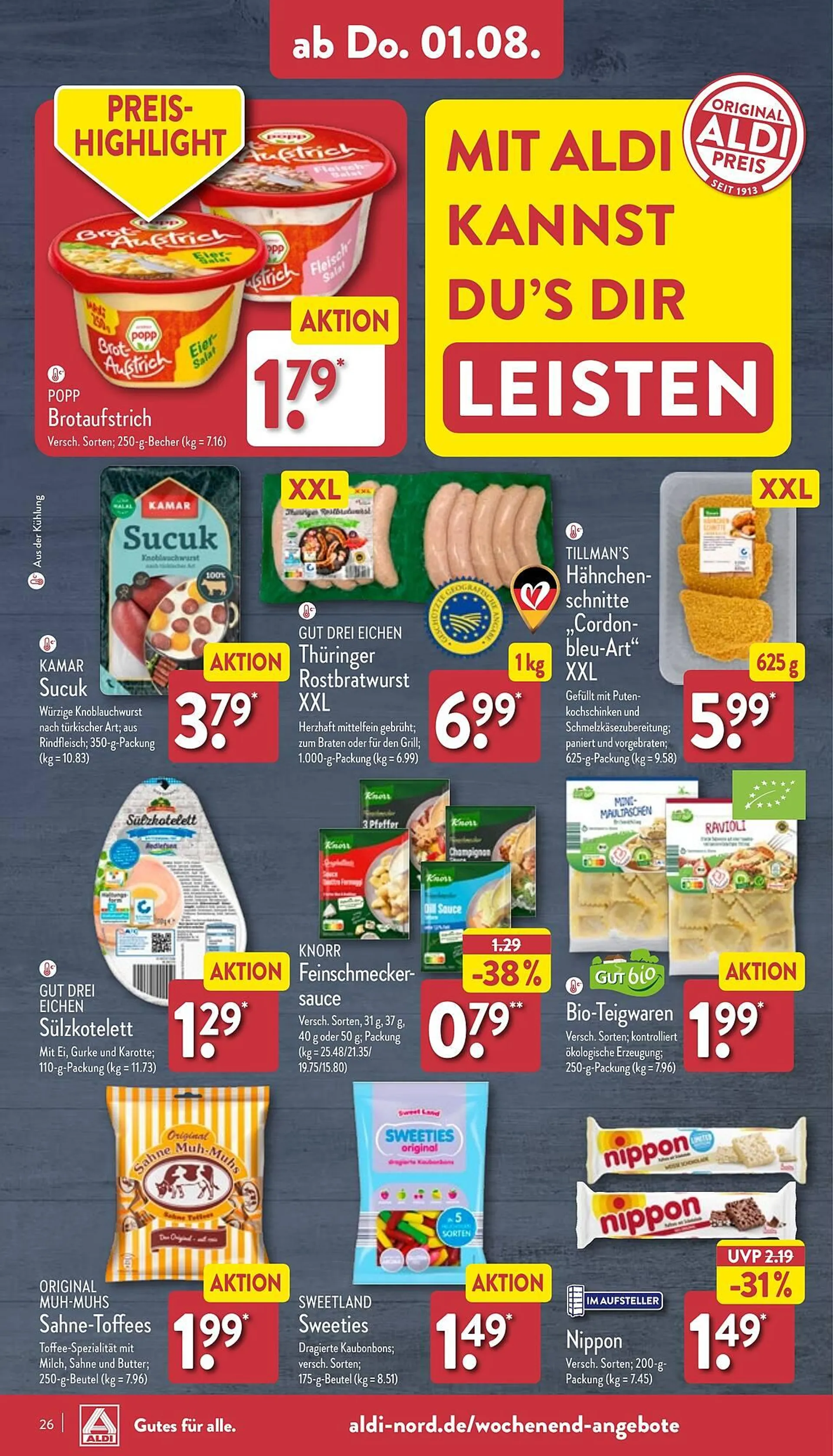 ALDI Nord Prospekte von 29. Juli bis 3. August 2024 - Prospekt seite 26