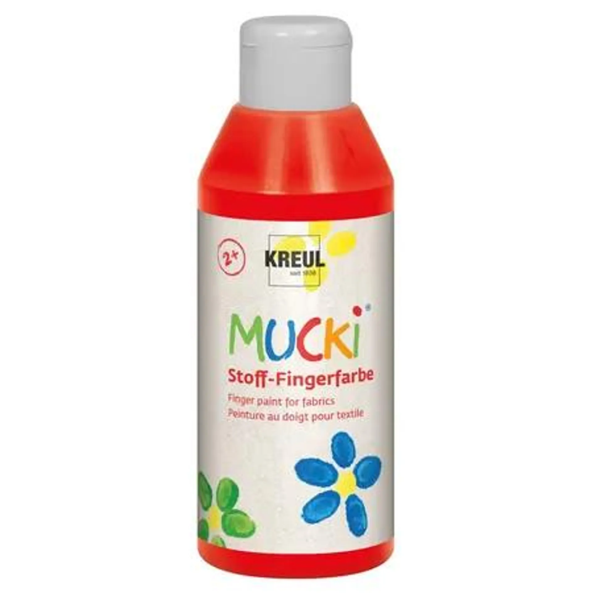 MUCKI Stoff-Fingerfarbe Rot 250 ml