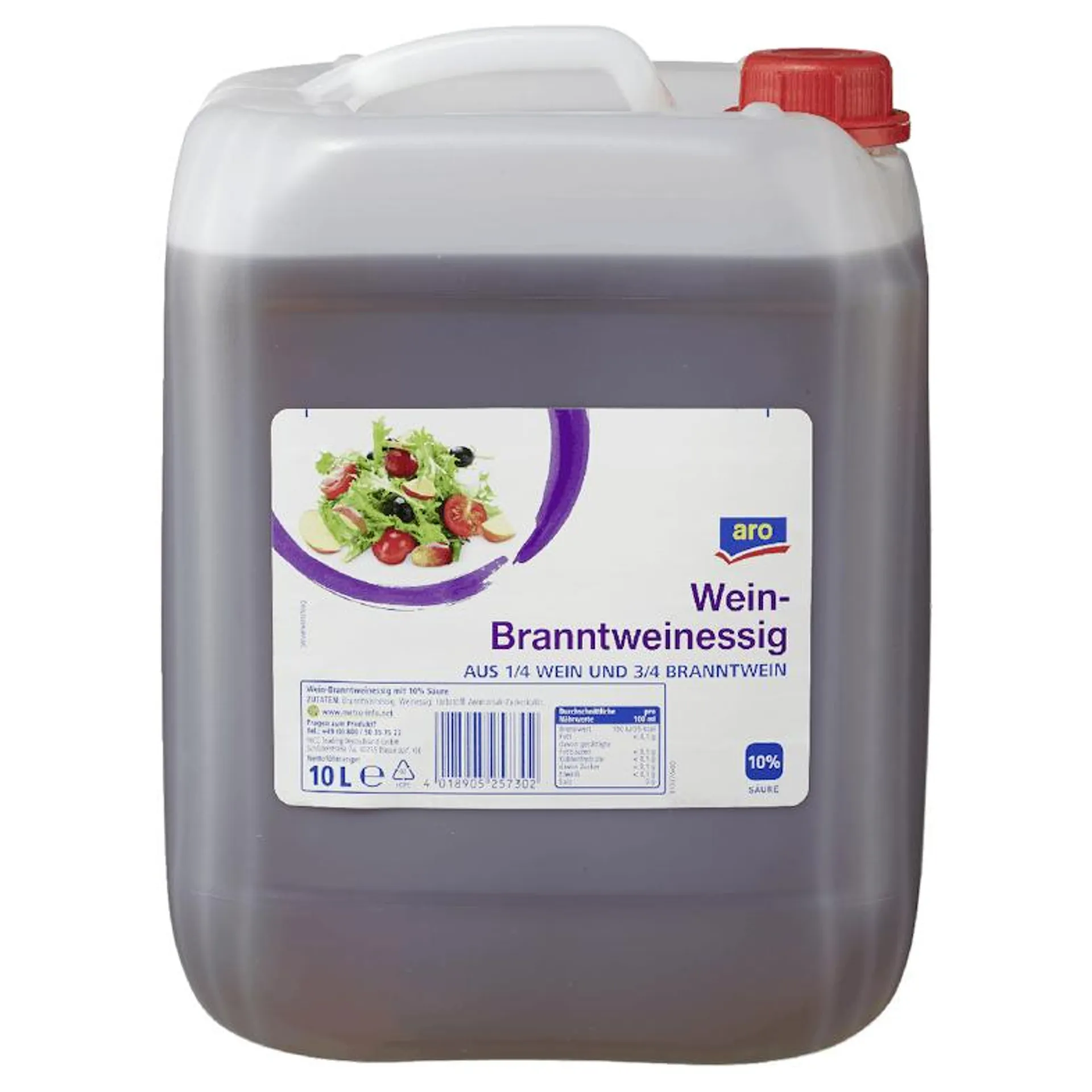 aro Wein Branntweinessig 10 % Säure (10 l)