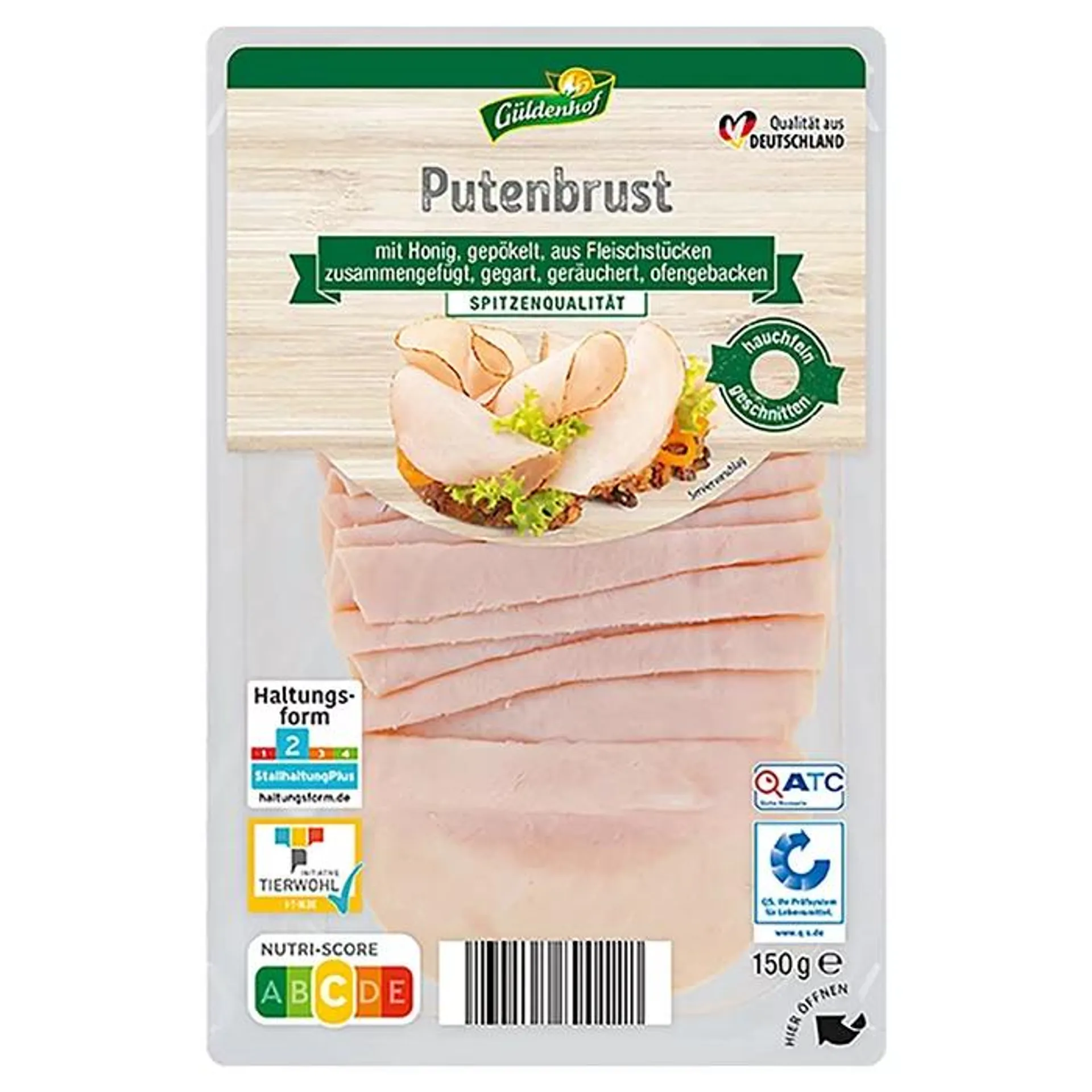 GÜLDENHOF Aufschnitt-Spezialitäten 150 g, Putenbrust