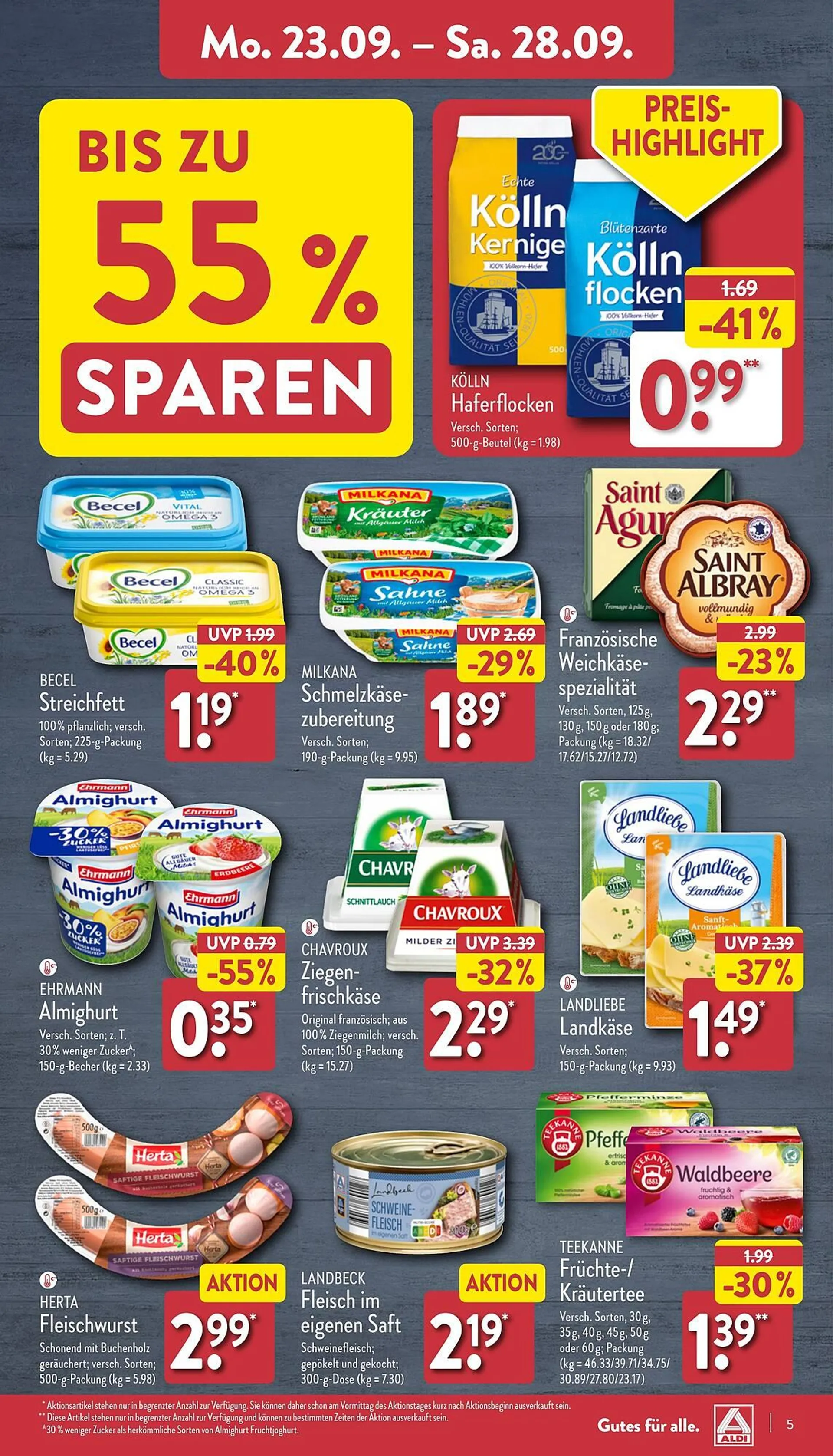 Aldi Nord Prospekt von 23. September bis 28. September 2024 - Prospekt seite 5