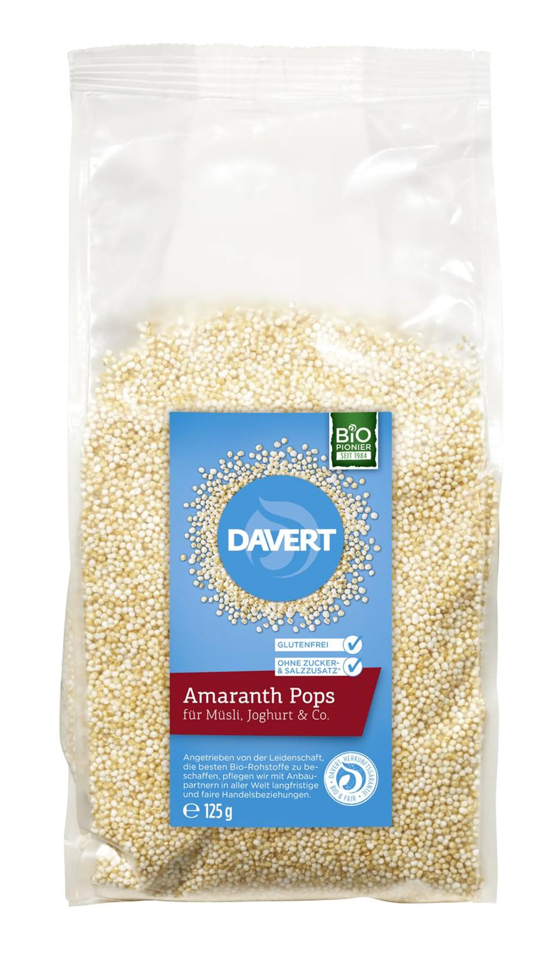 Davert Amaranth Pops 125g