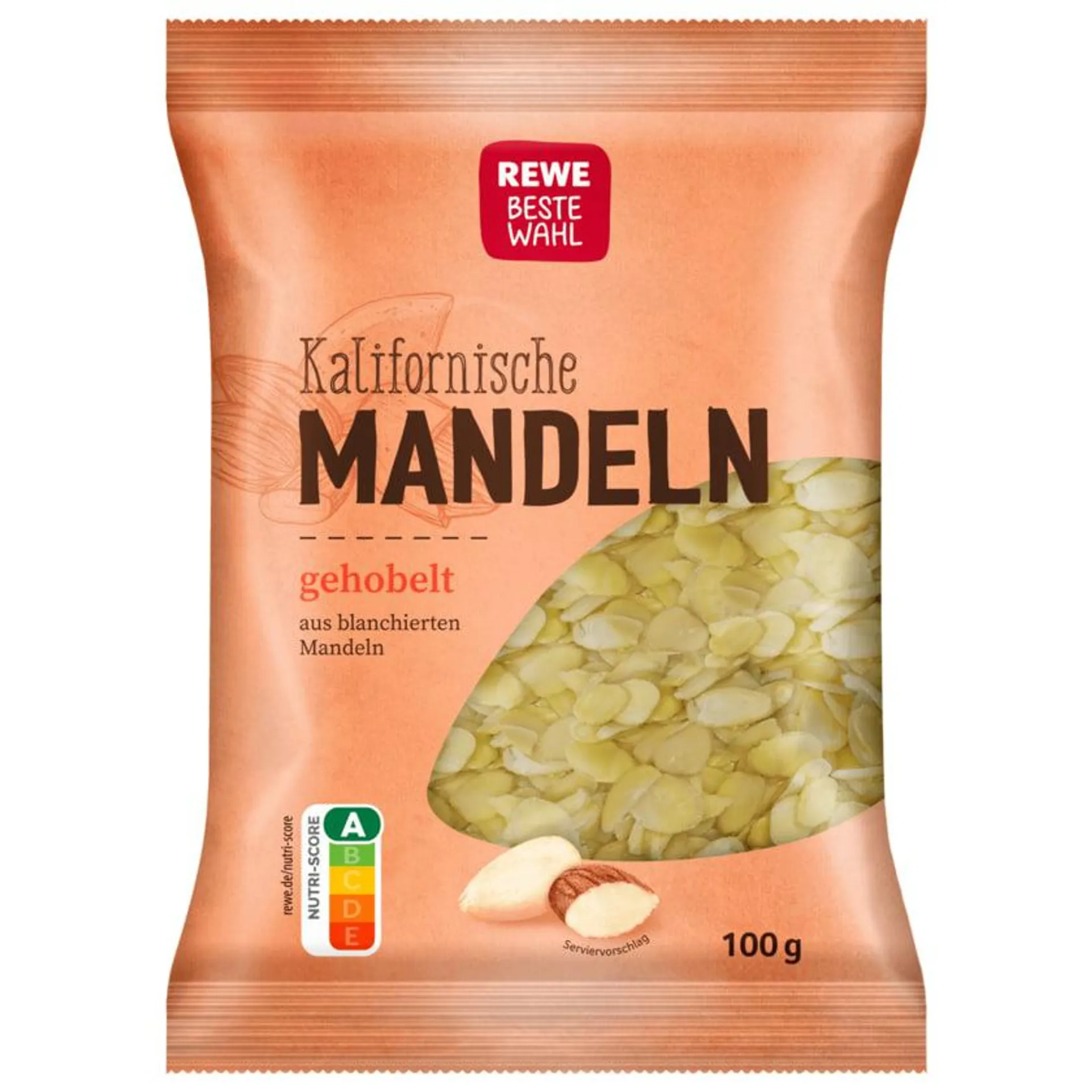 REWE Beste Wahl Kalifornische Mandeln gehobelt 100g