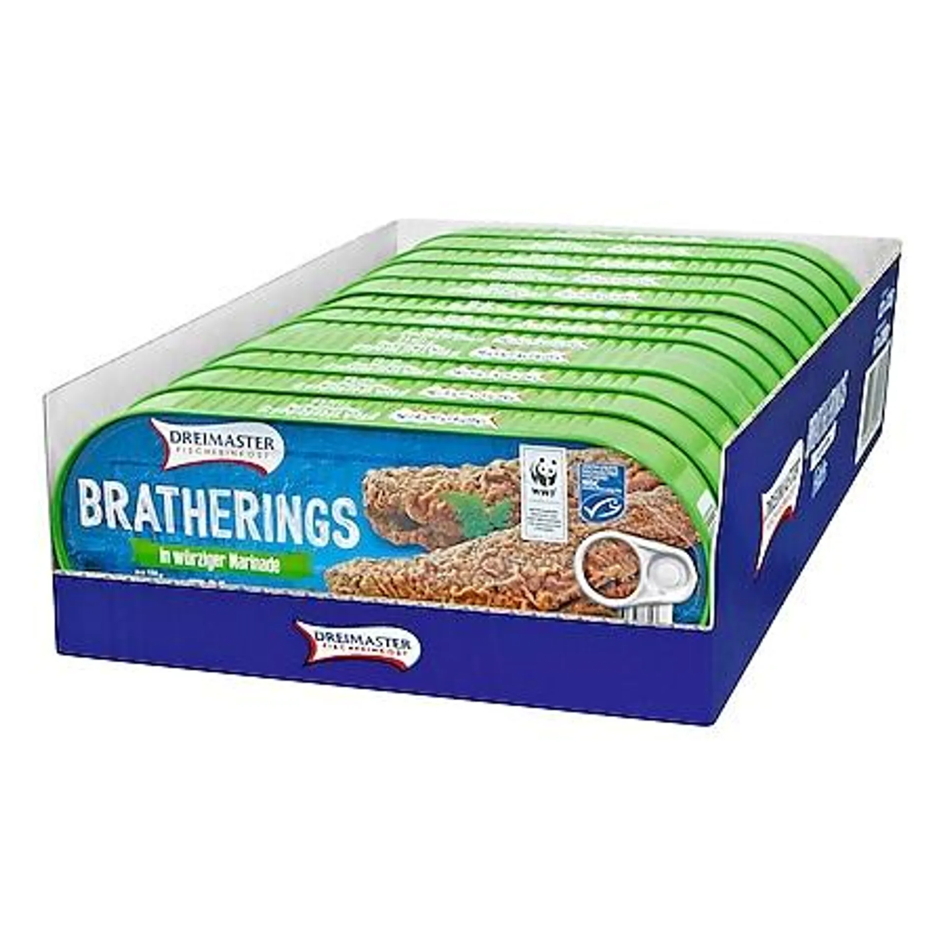 Dreimaster Bratheringsfilet 200 g Abtropfgewicht, 12er Pack